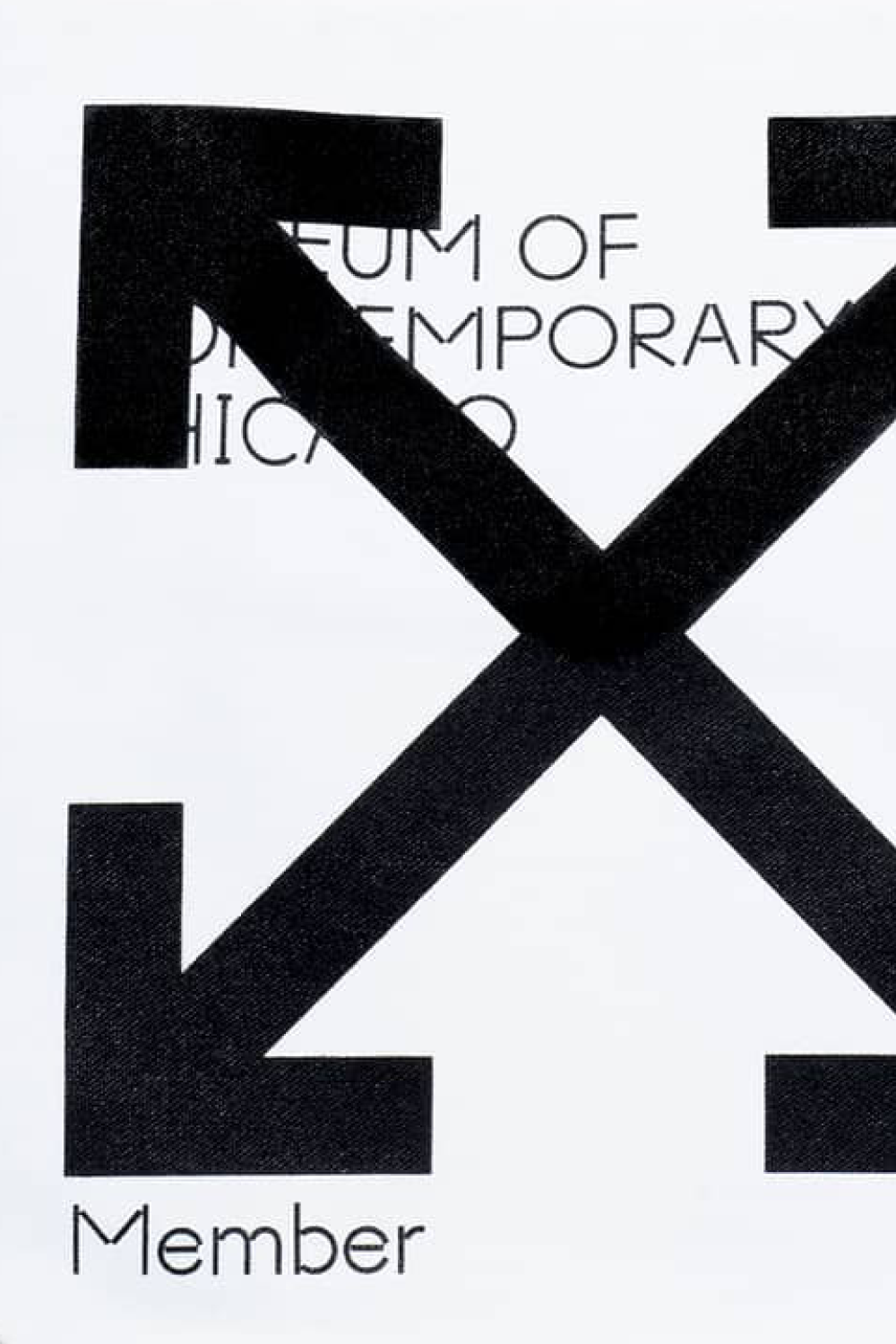 VIRGIL ABLOH: "FIGURES OF SPEECH", 2019. MEMBER'S TOTE. Design Direction: Gabriel Melcher and Christine Zavesky; Design: MCA Design Team and Gabriel Melcher.