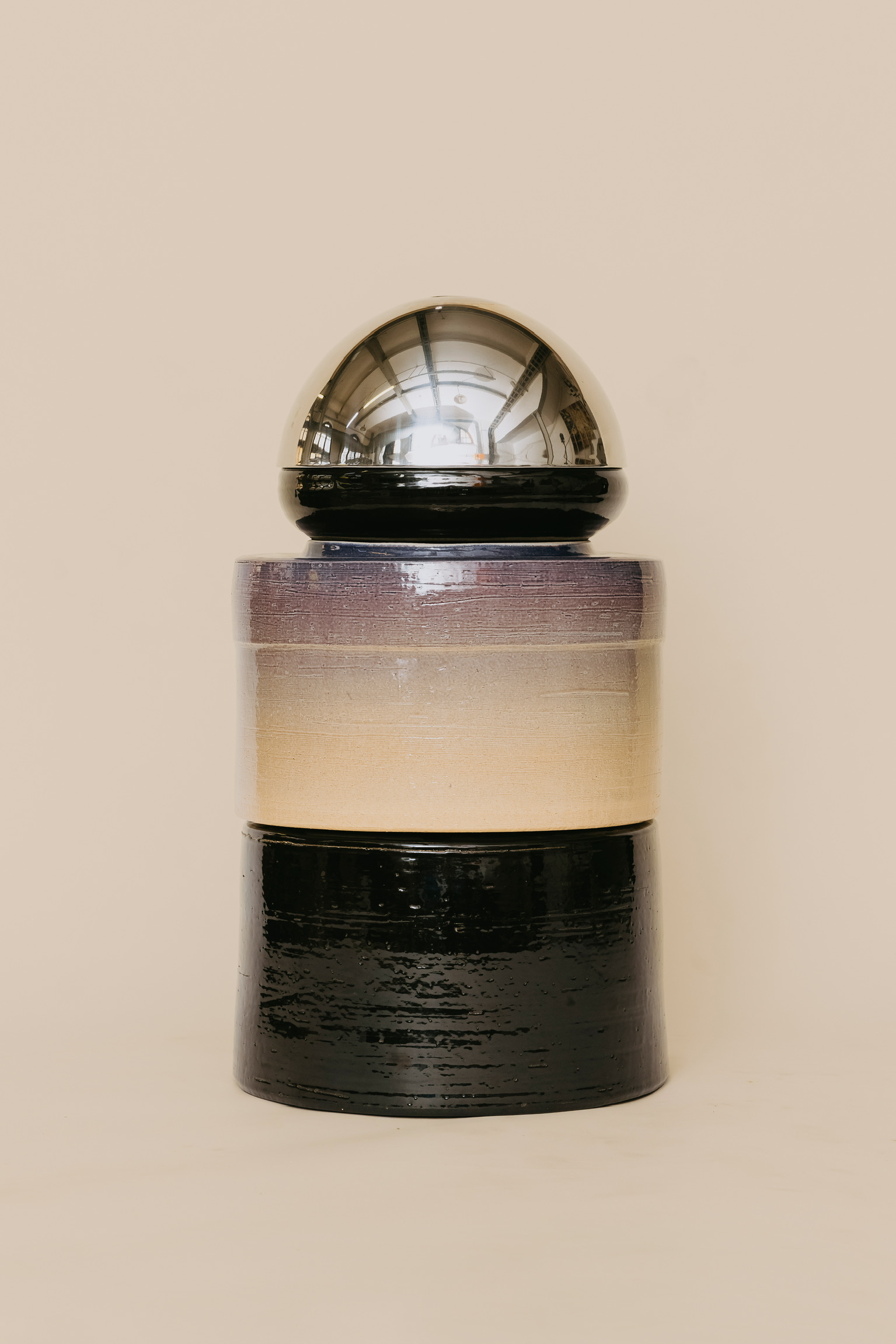 KH-03-11, 2024H 850mm X W 460mm Stoneware and Found Object