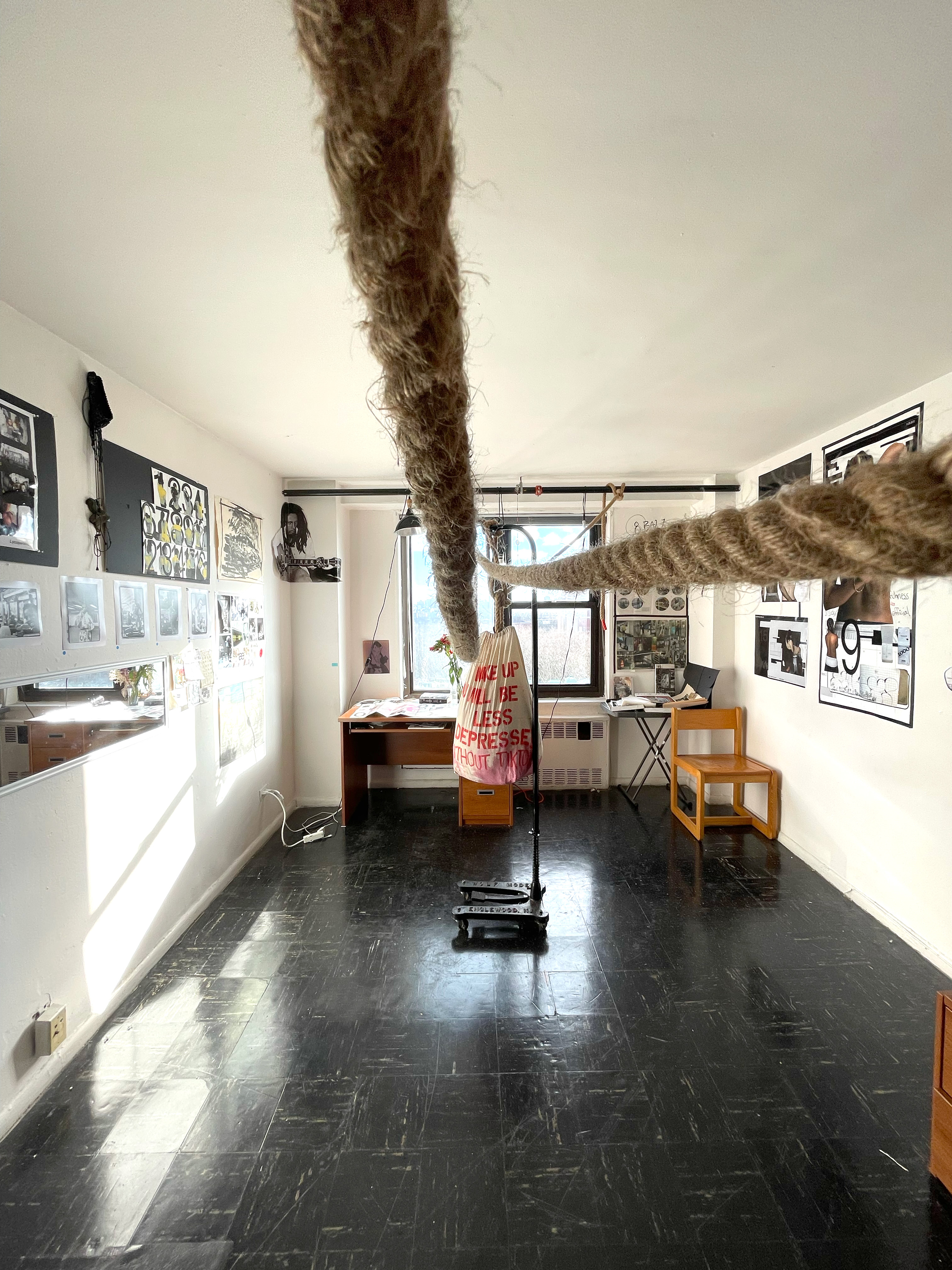 Installation piece from Performance piece calling against the dangers of TikTok