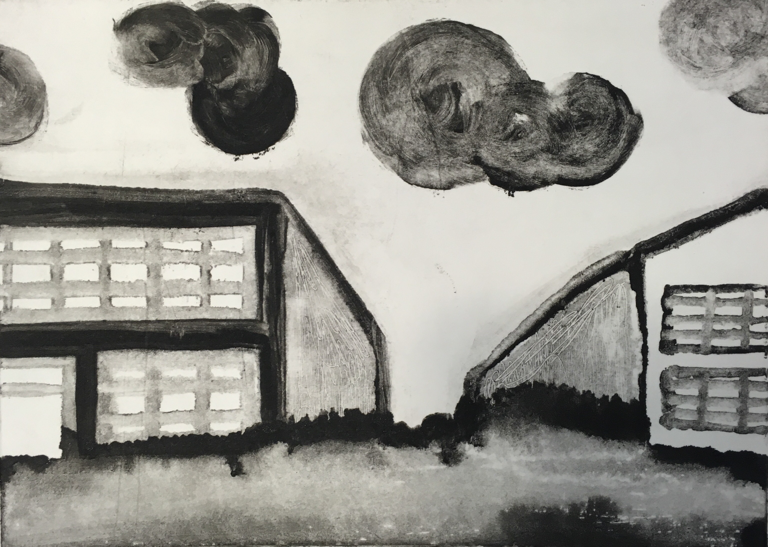 Roofs of Paris (2017), Monotypes