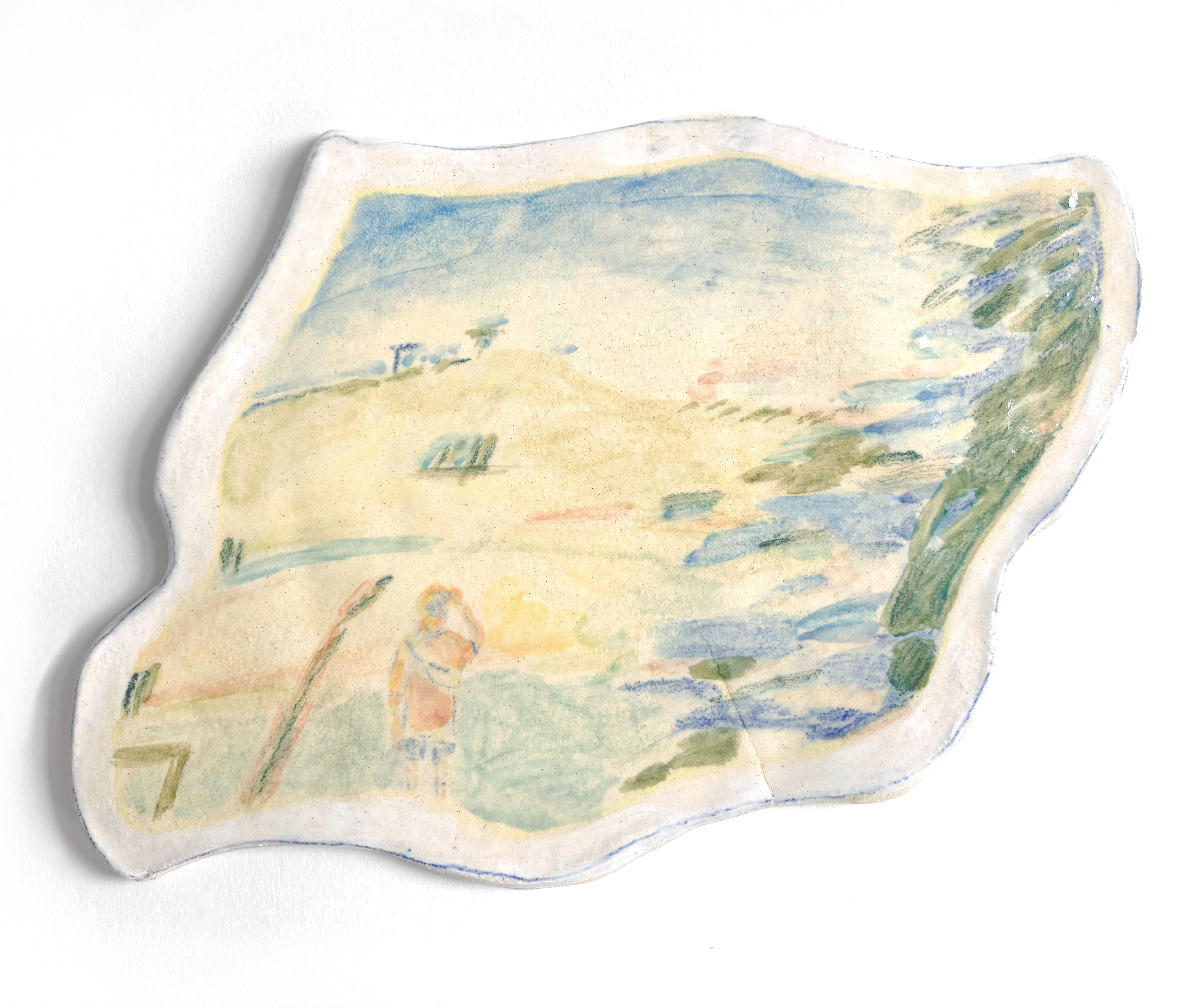 „Place with shadows", H18cm x W24cm, glazed ceramics, 2024