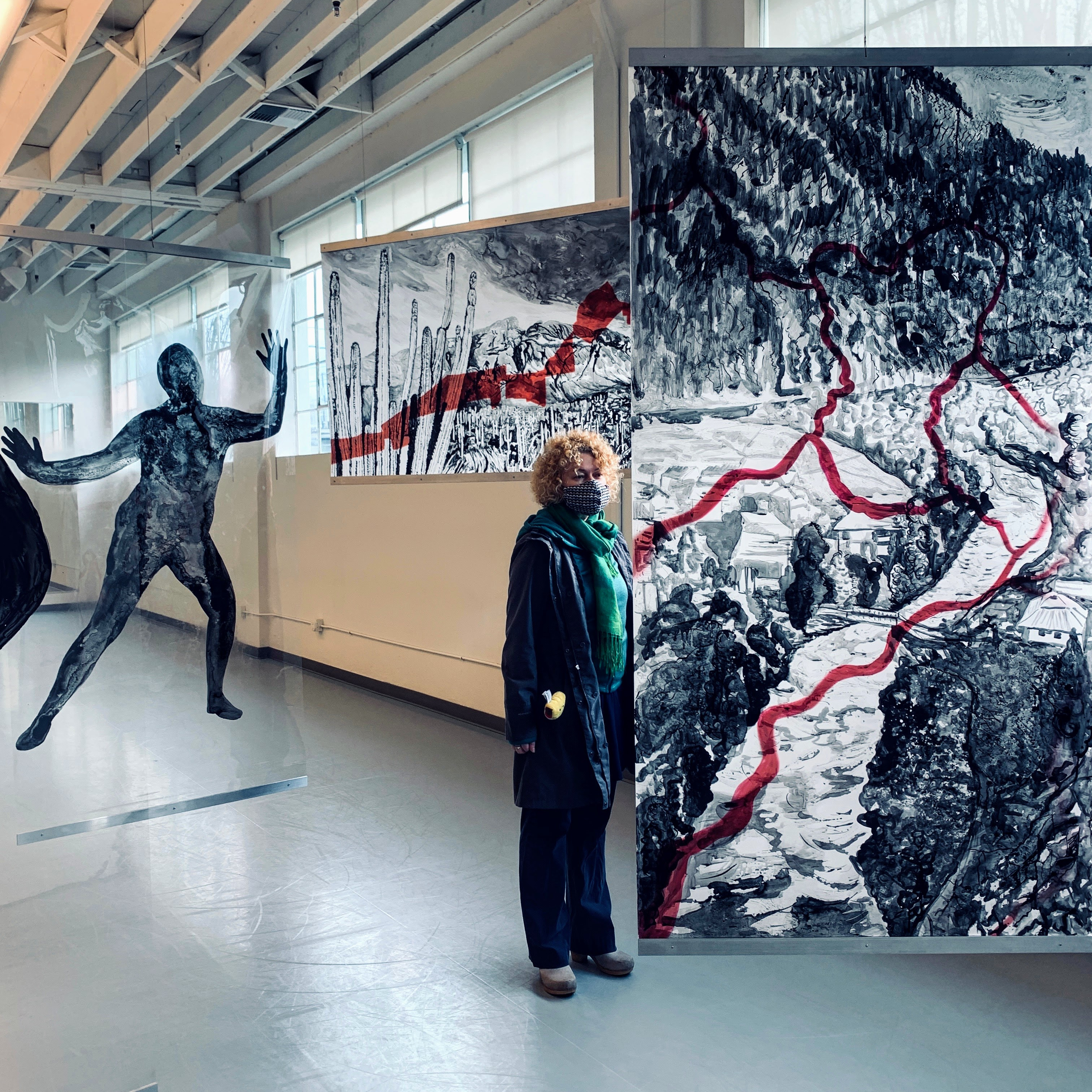 (Un)belonging Drawing Installation