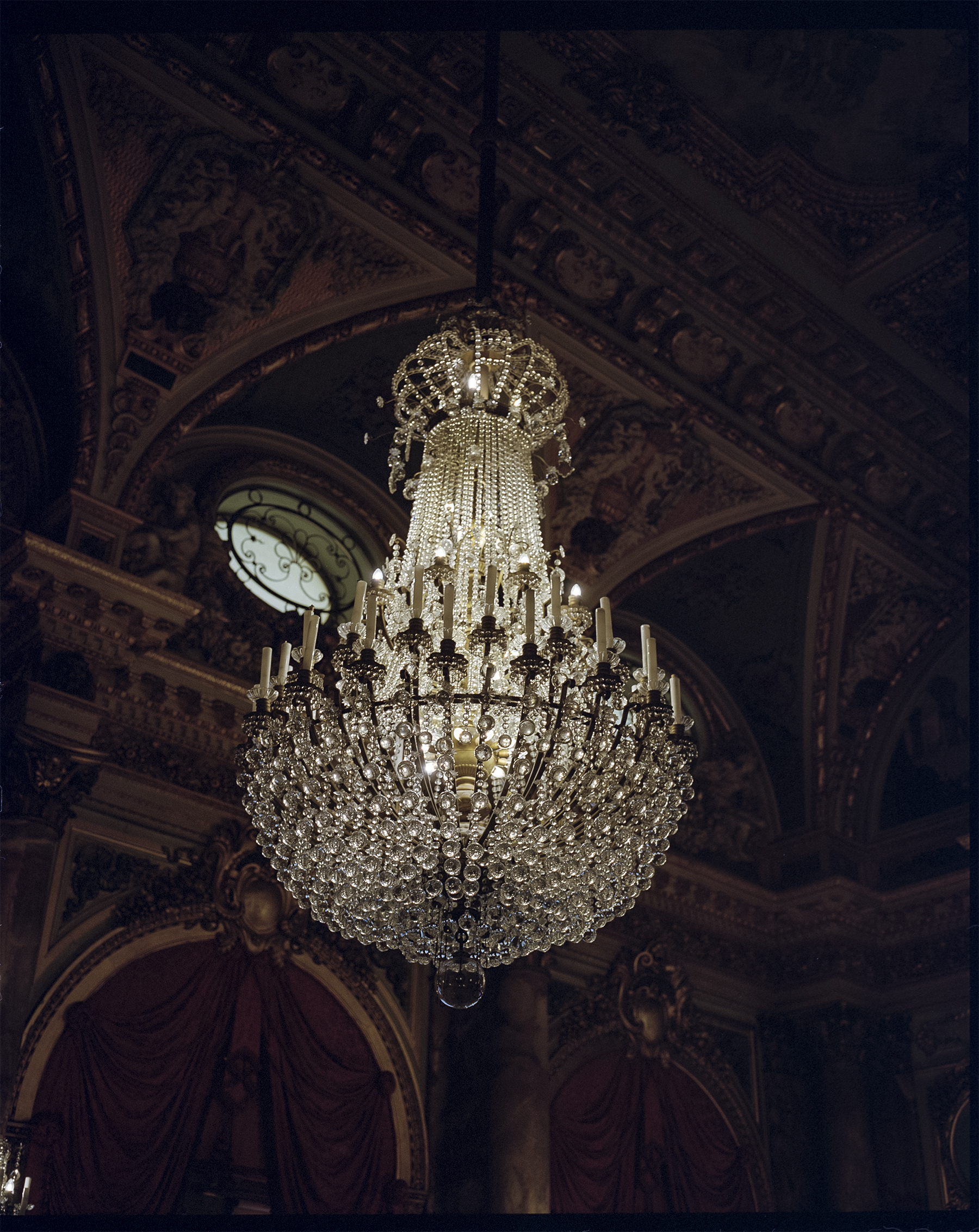 Chandelier at the Breakers. Newport, Rhode Island, USA, 2021.