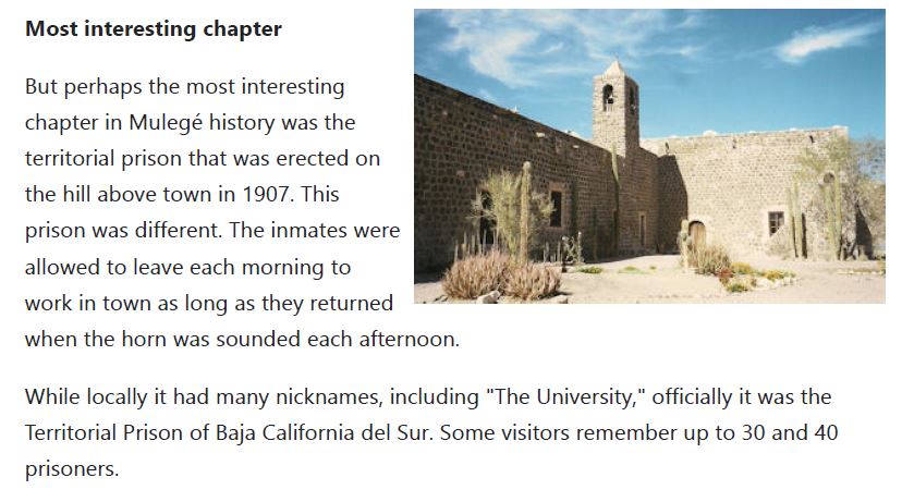 Heroica Mulegé: The Prison with Open Doors