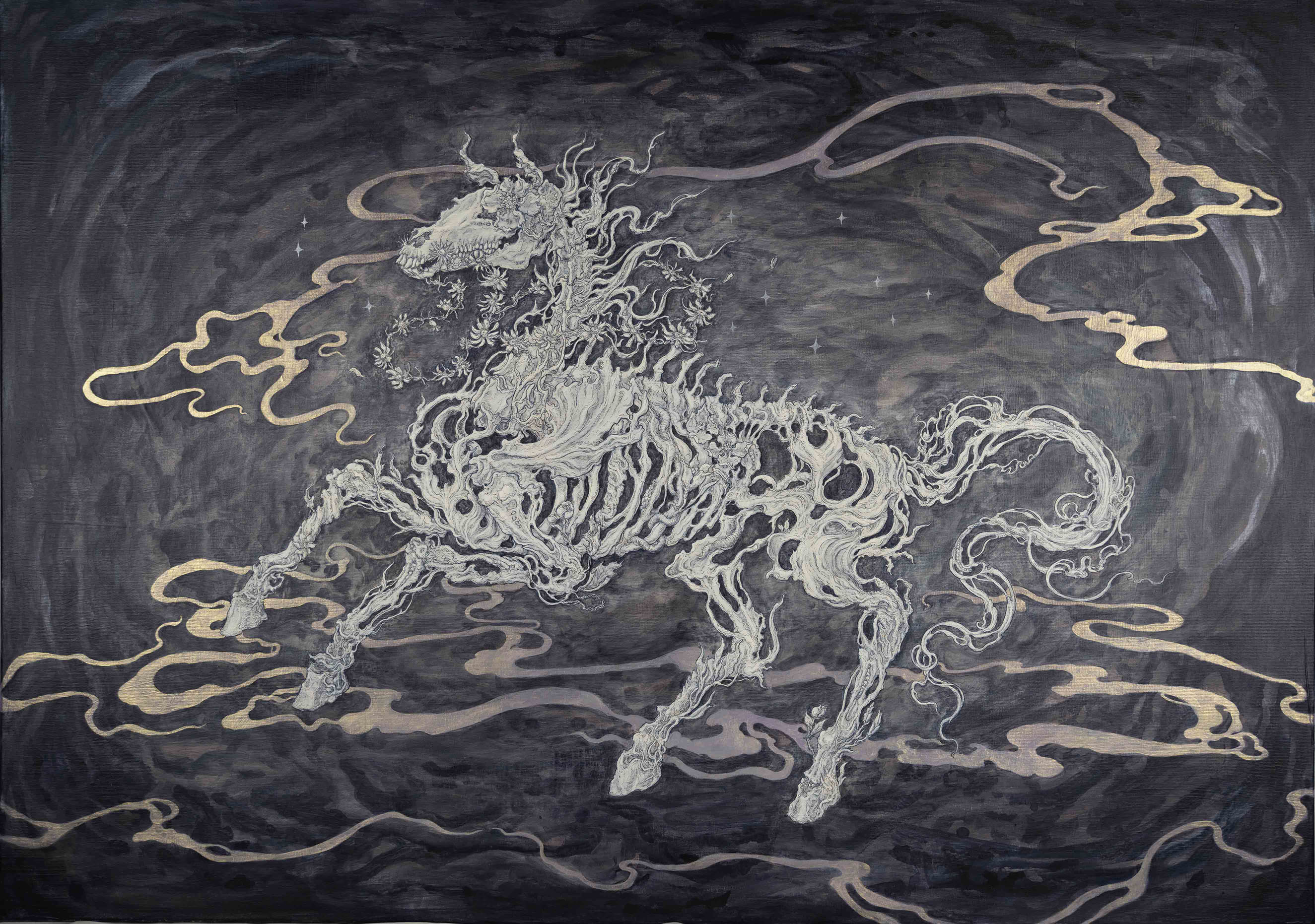 "A hymn for the anatomist (once more, with feeling)" , 110 x 140 cm, acrylic on canvas, 2019