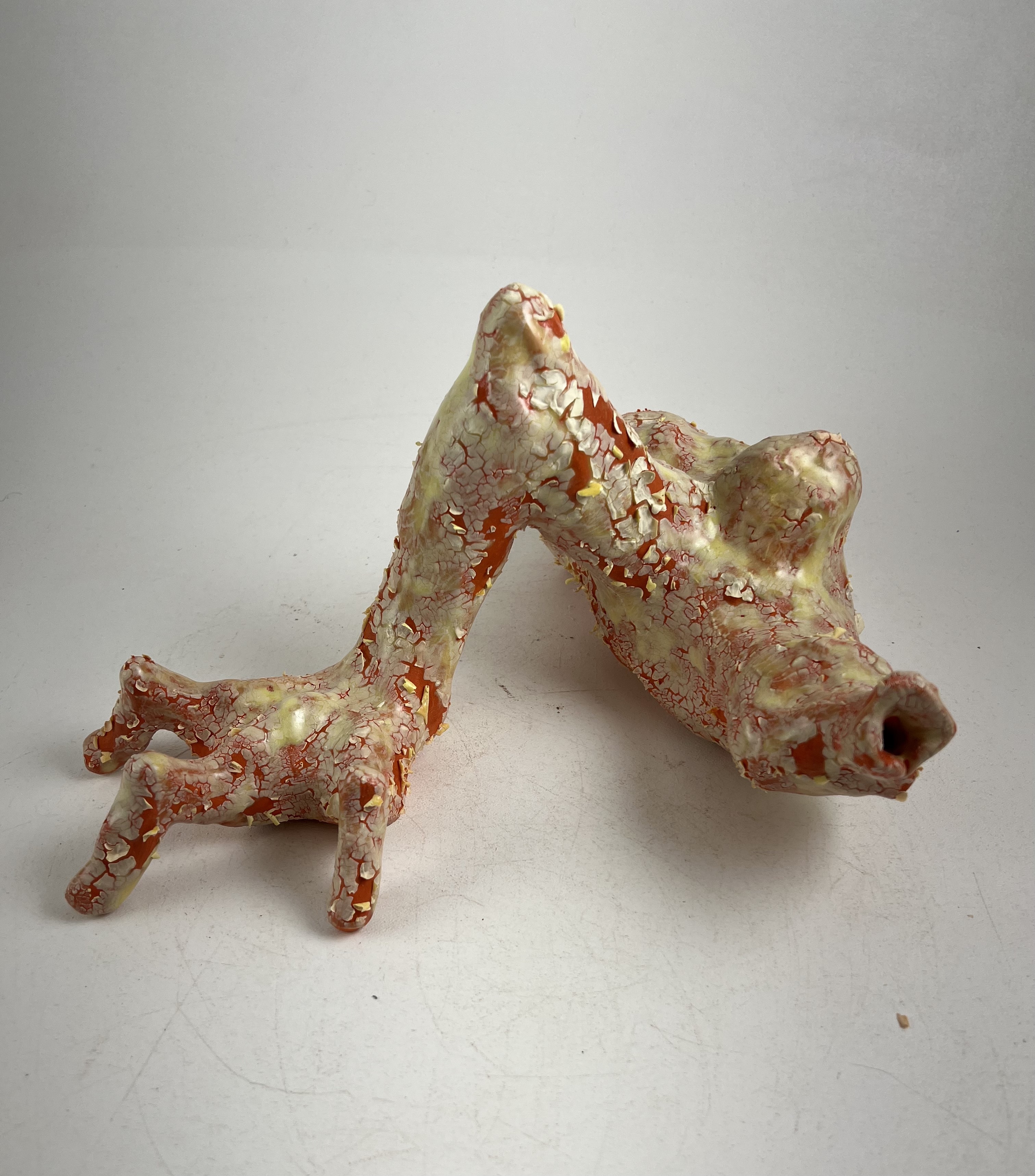 Organismus 8, stoneware, glaze, 4x9x5 inches, 2023