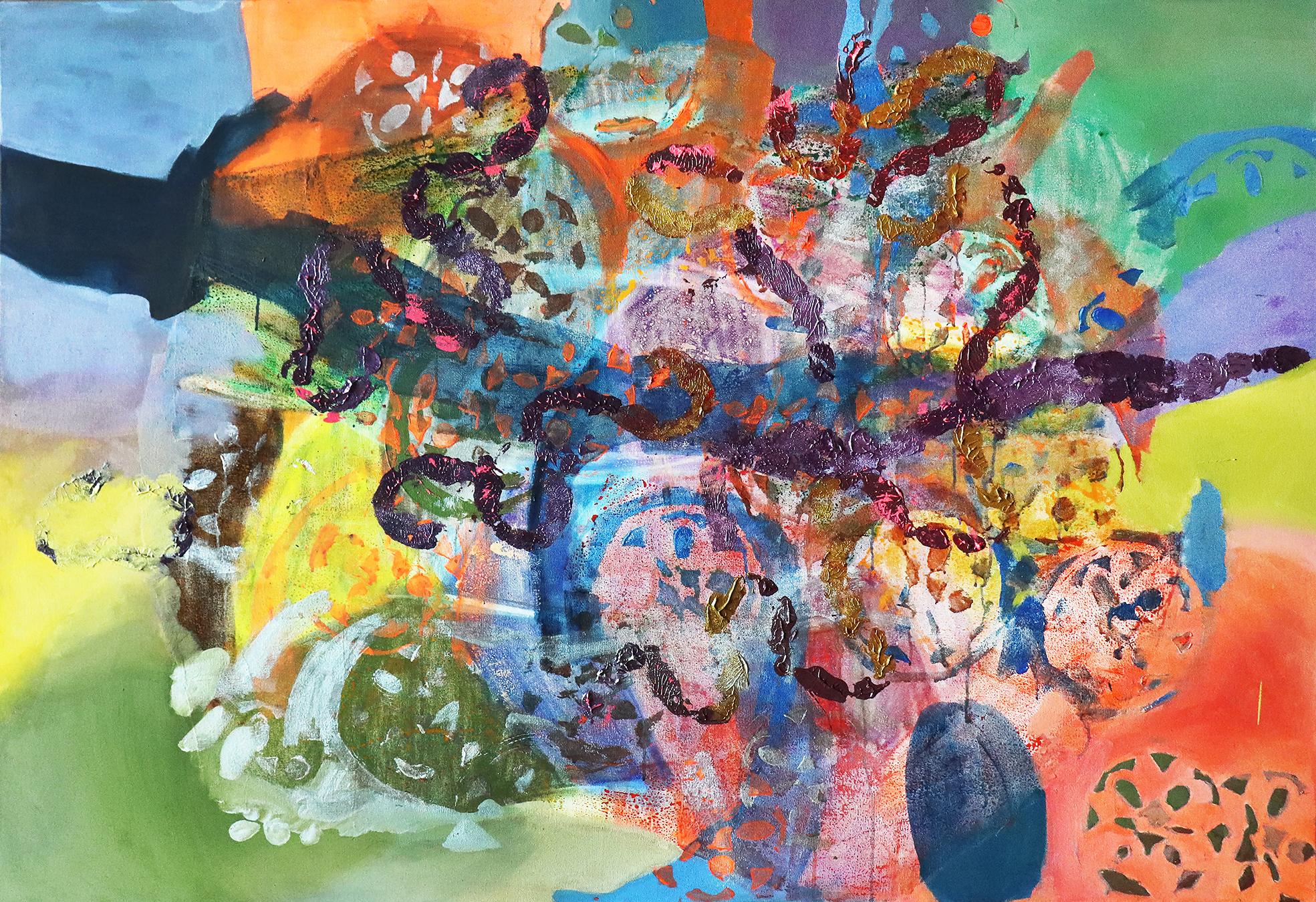 Karma 2_Oil, Oilstick, Watercolor on Linen _112.1x162.2cm_2023