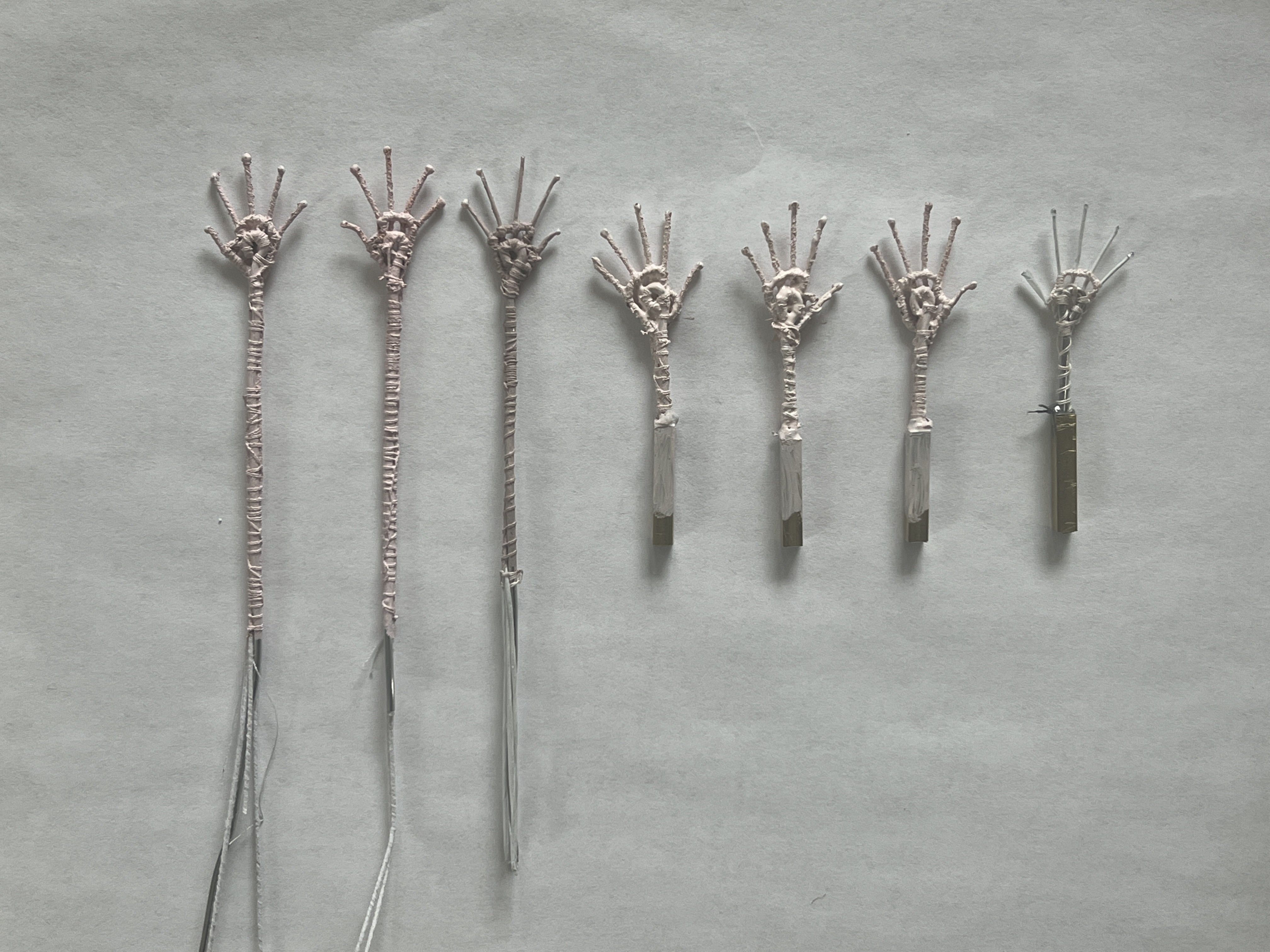 Hand wire armature construction.