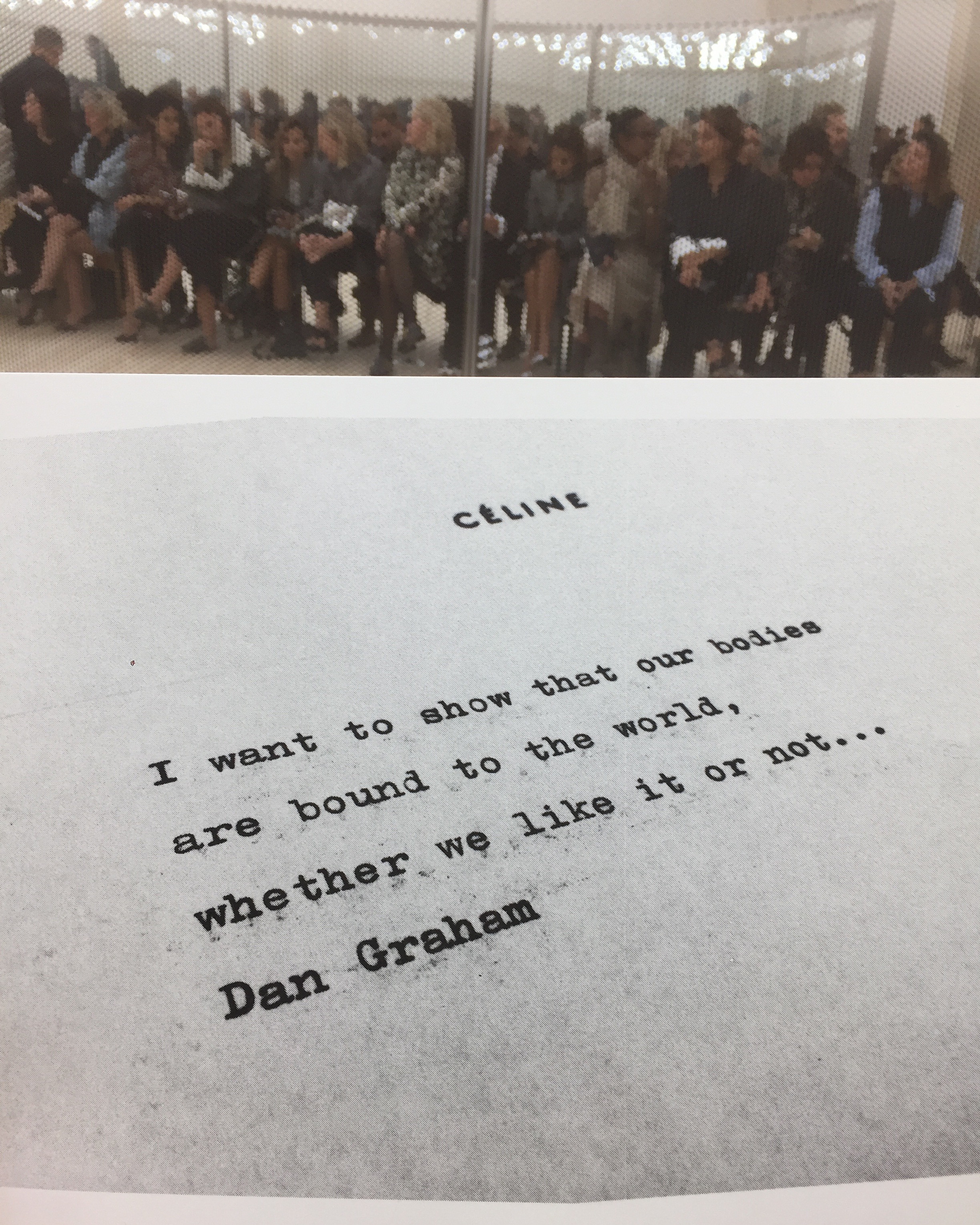 Dan Graham x Céline, SS2017, Paris (2016)