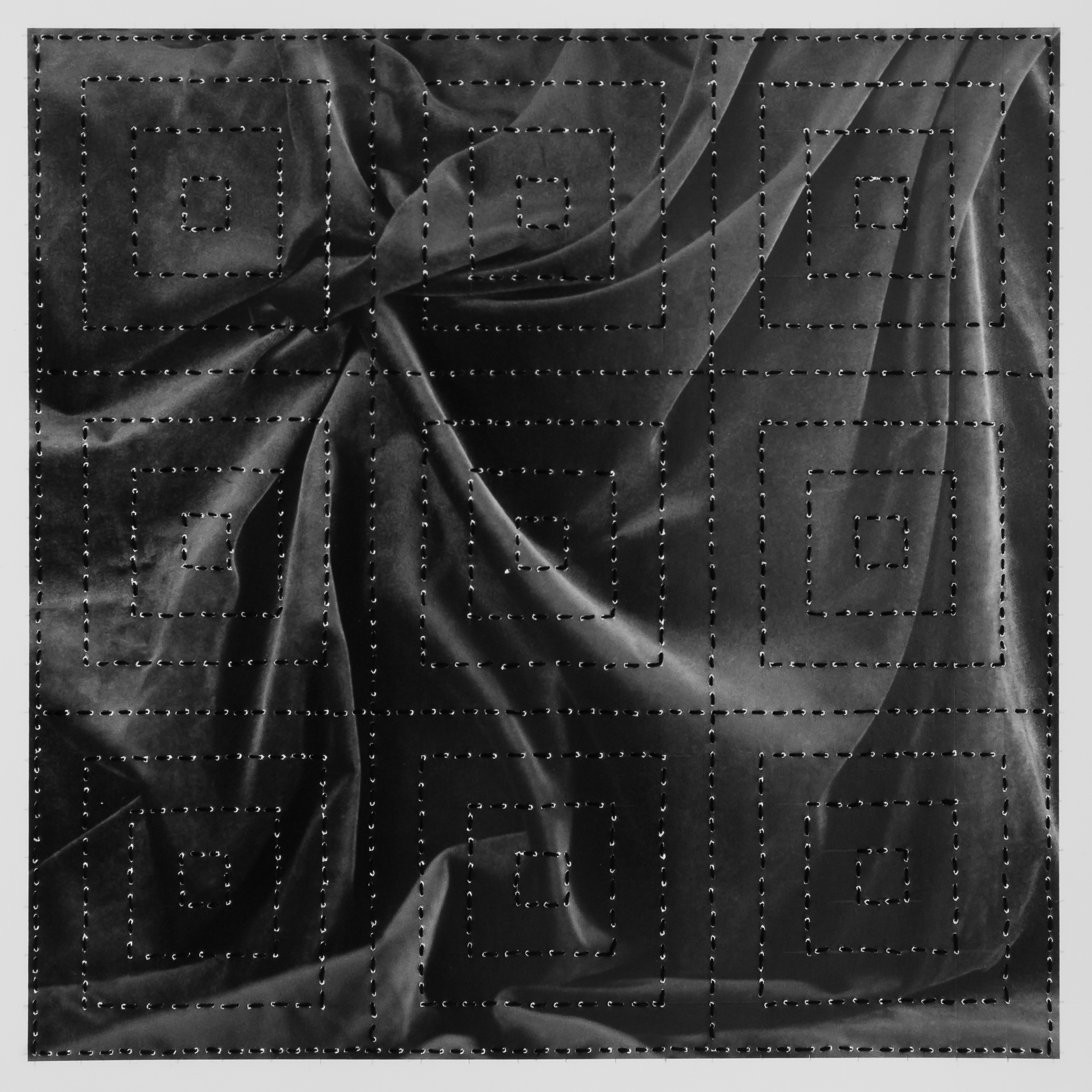 Study of fabric. Embroidered photograph.