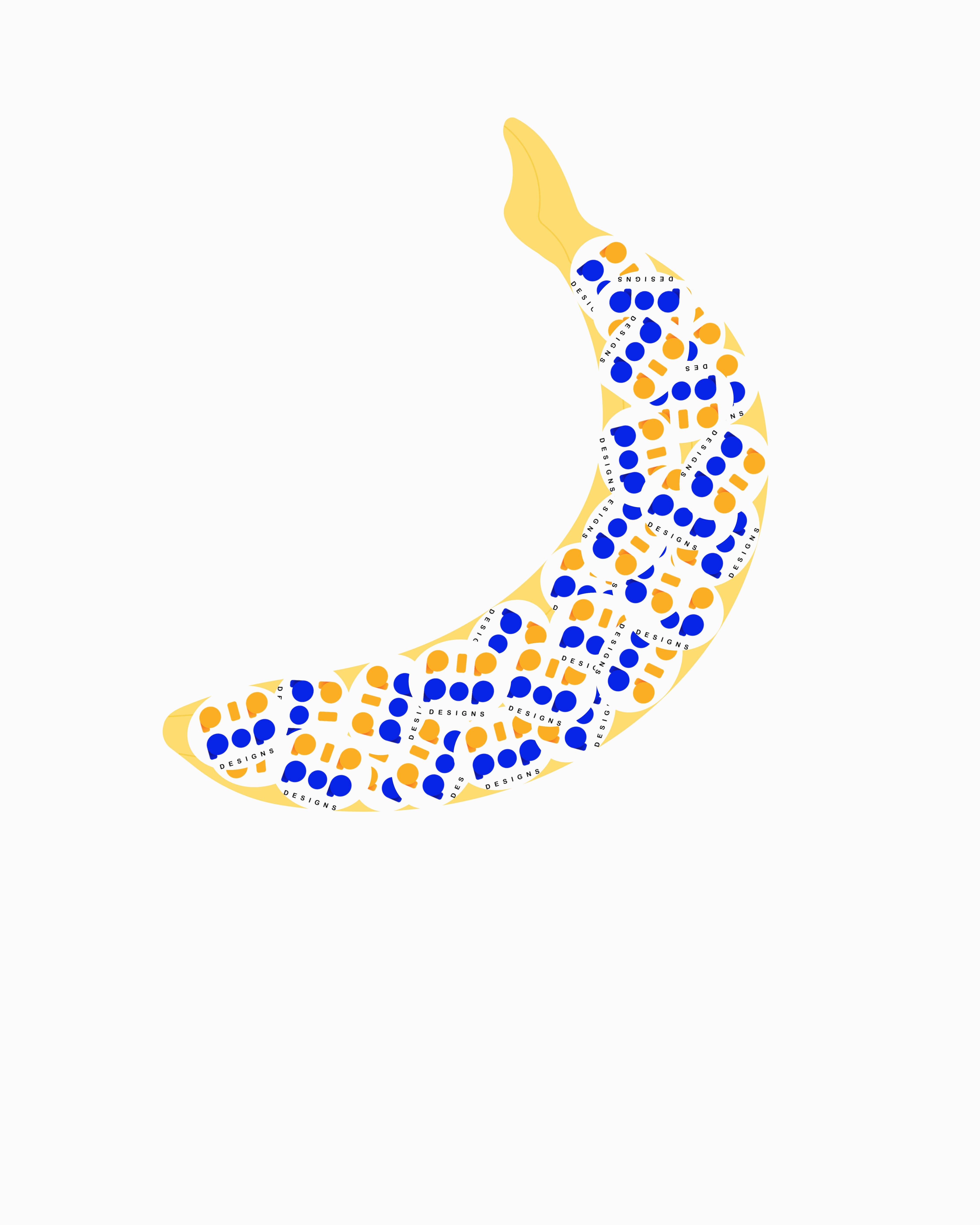 PIP POP Banana! Homage to the banana logo used throughout seven dials market where I was recently selling - the building used to be a banana warehouse.