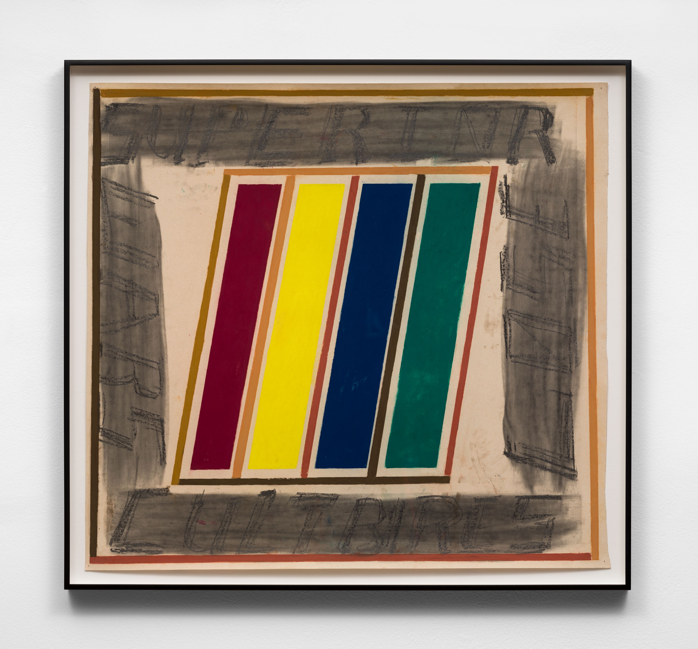 David Shull Superior Cultures Lose Wars, 2019 Graphite and soft pastel on sandpaper 26 3/4 x 28 1/2 In | 67.9 x 72.4 cm 29 x 31 x 1 1/2 In framed