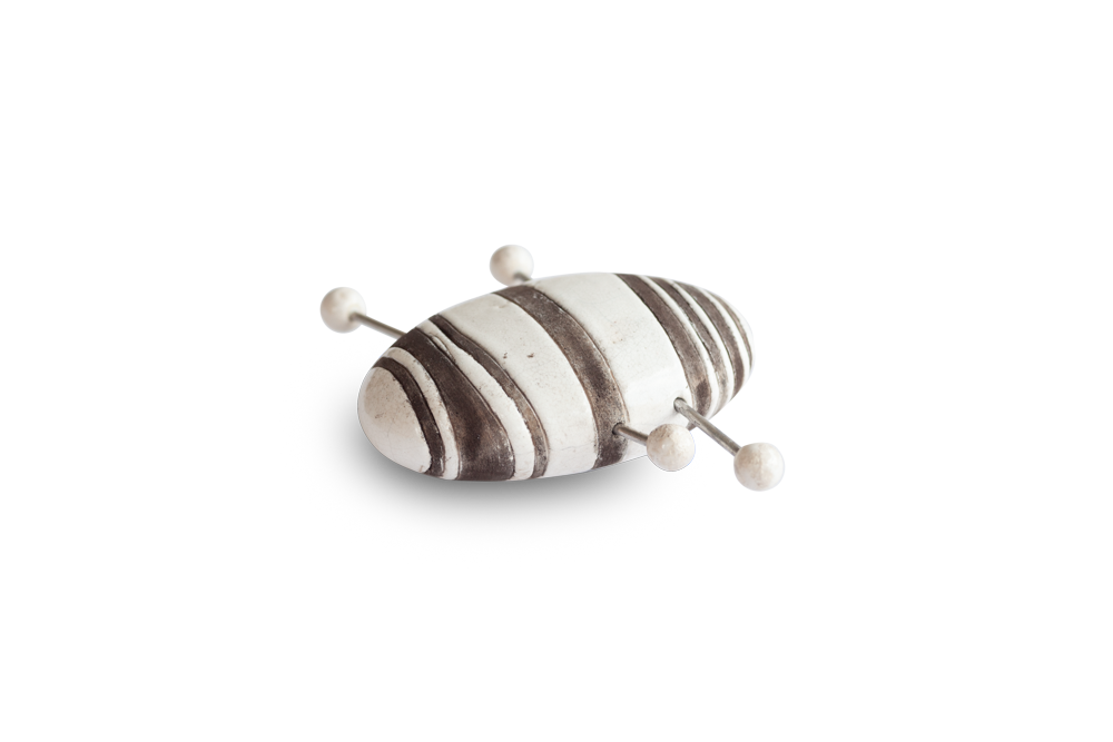 Secondo gioco limitato (Ceramica Raku, alluminio cm 10x3x10)