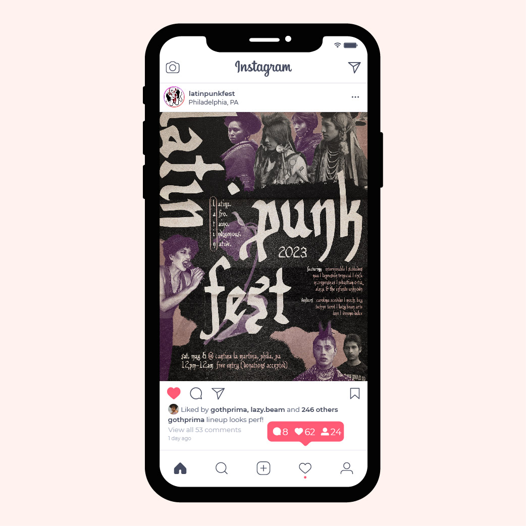 Latin Punk Fest's Static Instagram post.