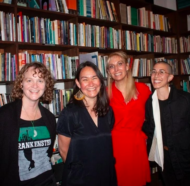 (From left) Cheryl Clark-Vermeulen, Joan Naviyuk Kane, Melissa Studdard & Jhani Randhawa at Grolier Poetry Book Shop.