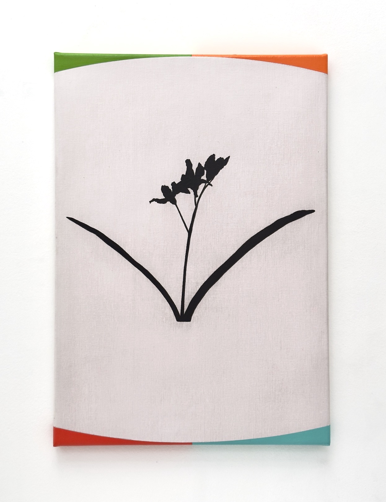  ‘To keep a low profile but with high expectations‘, 2025, conté pencil and acrylic on canvas, 50 x 35 cm.