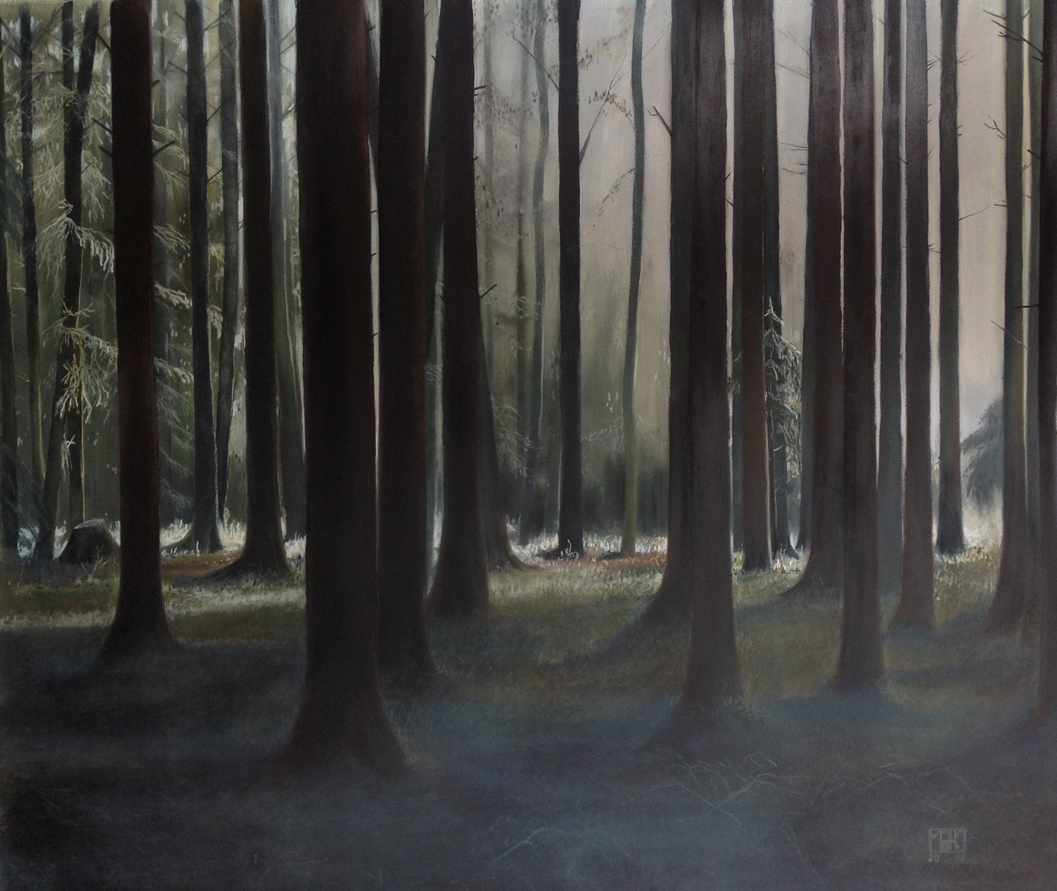 103–Winterwald 289×74 cmPastell auf Fabrianopapier2016sold