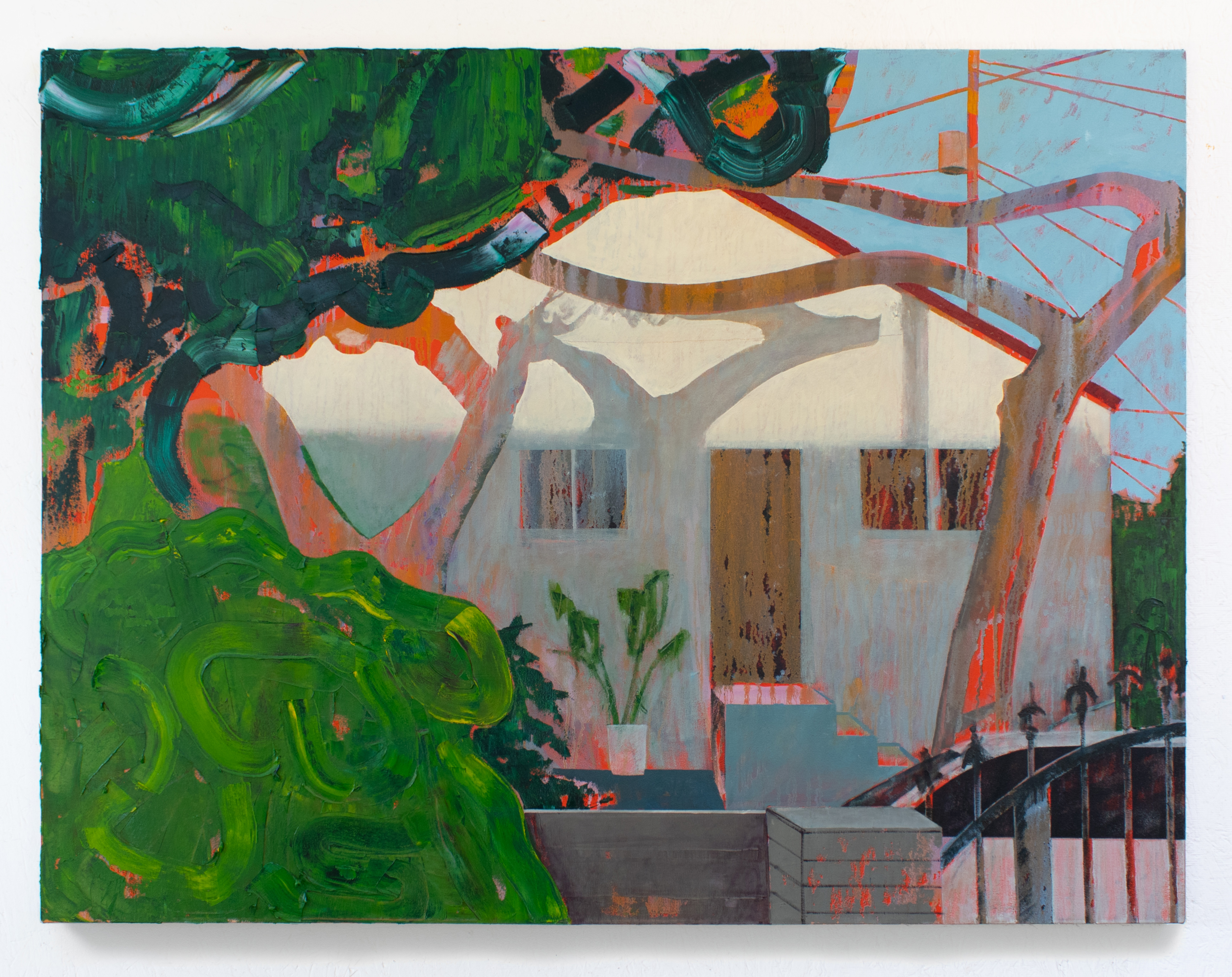 "Street Parking" oil on canvas, 50 x 38 in., 2025