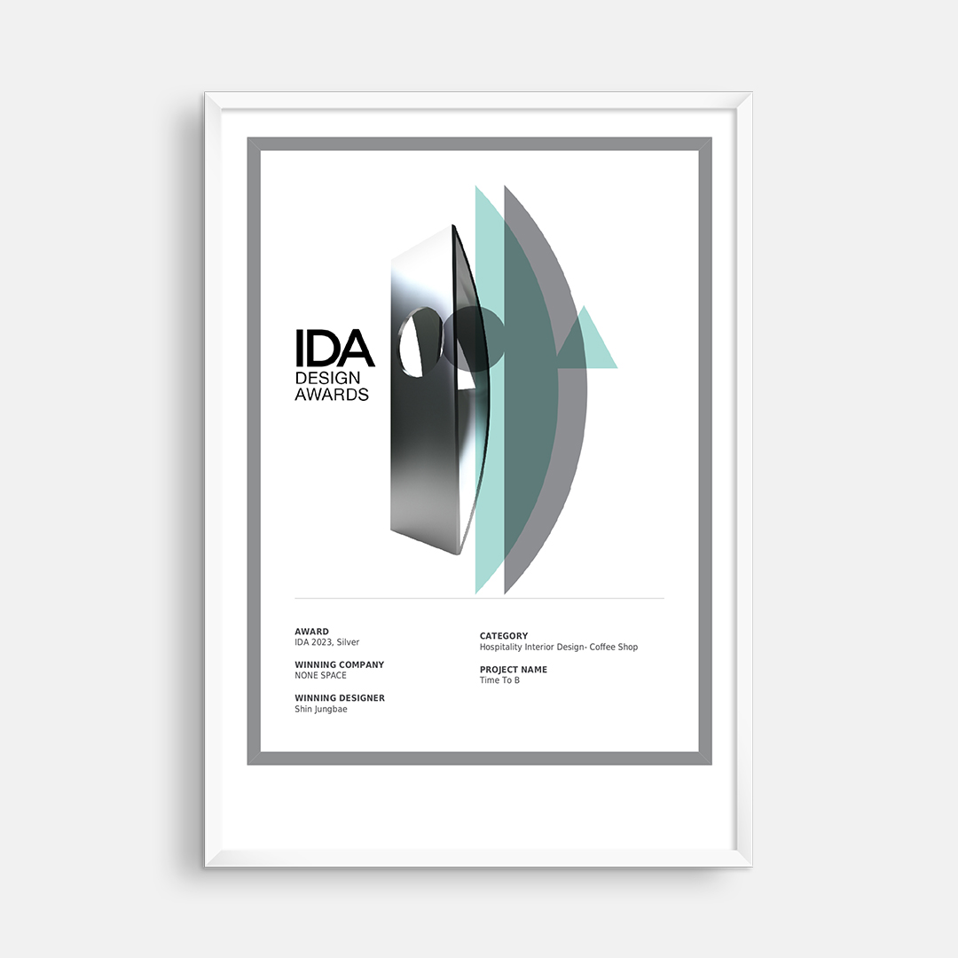2023 IDA DESIGN AWARDSHOSPITALITY INTERIOR DESIGN - COFFEE SHOP SILVER타임투비(TIME TO B)