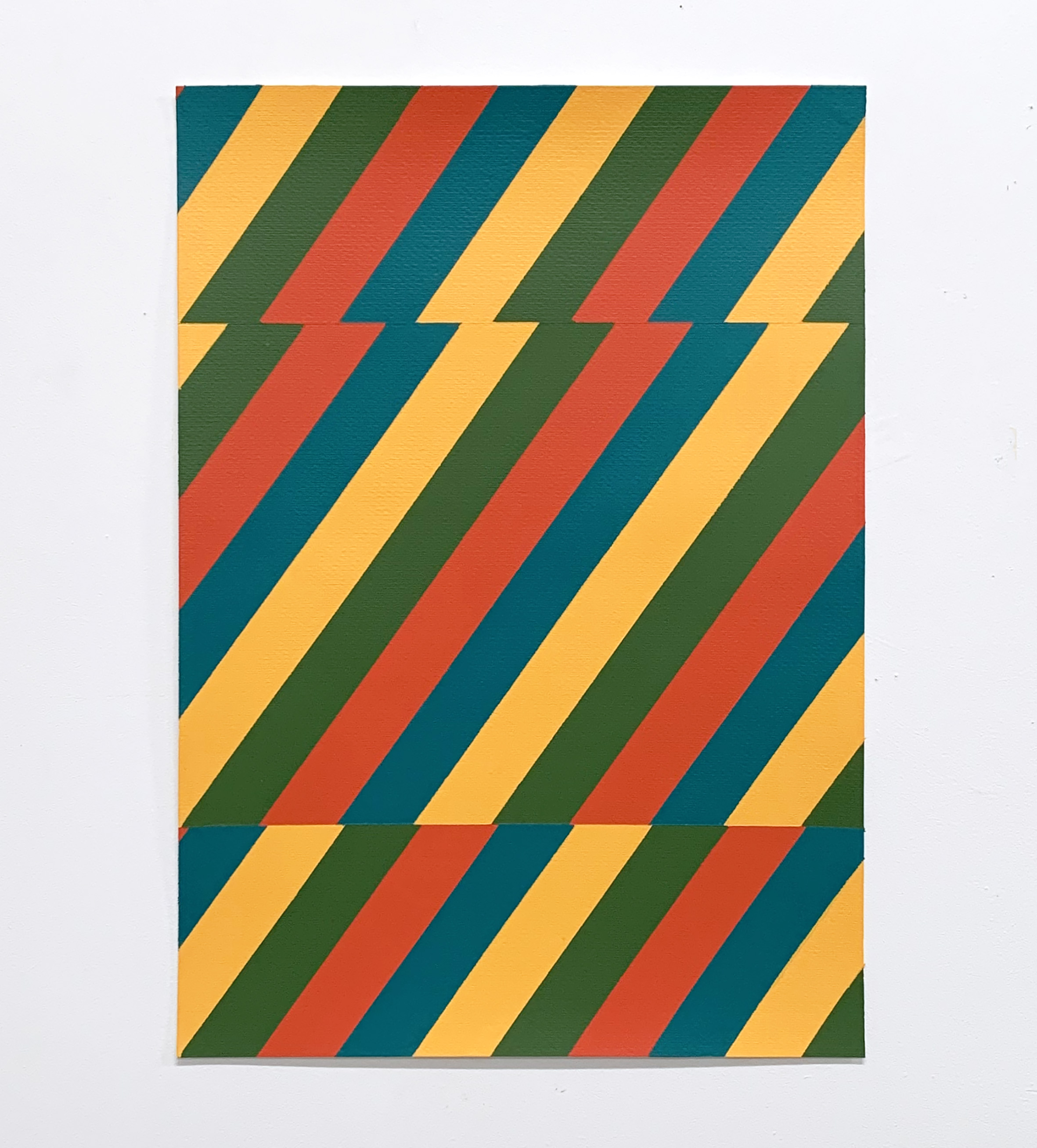 Lineae Study LI, 50cm x 35cm, acrylic on paper, 2021