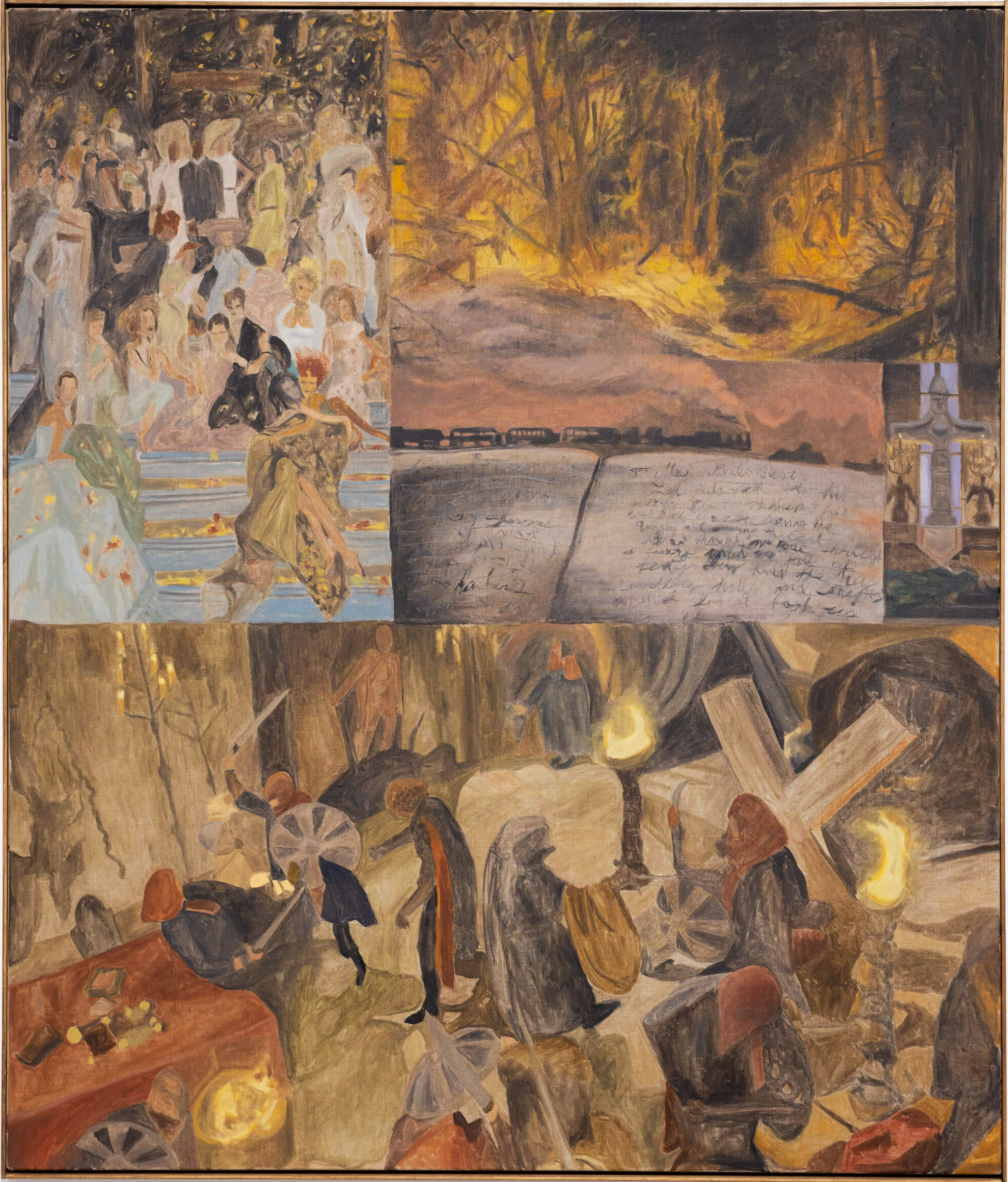 Annual Cremator’s Ball – 142 x 122 cm, oil on linen, pine frame, 2025