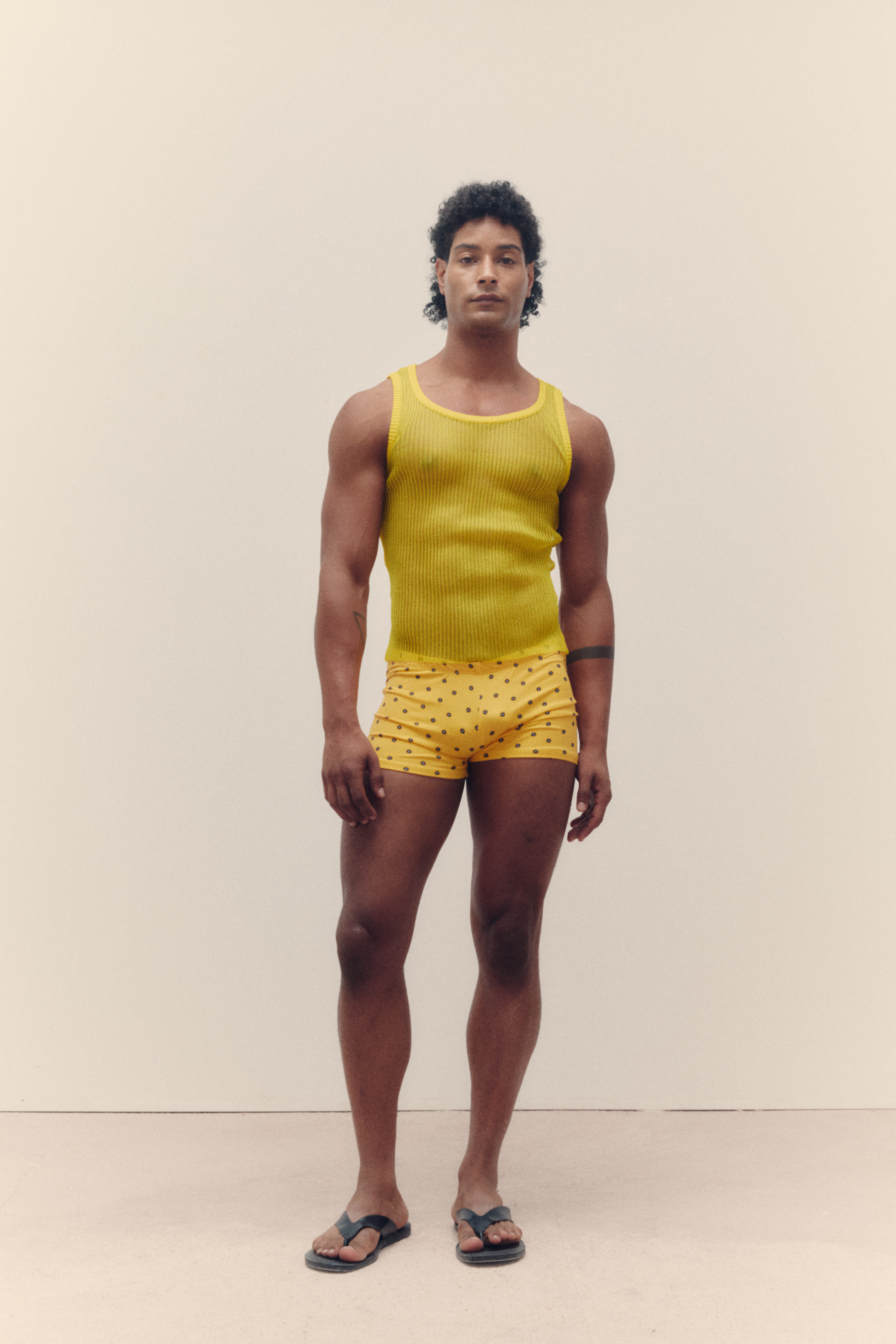 Kristal Lemon Knit Tank Top