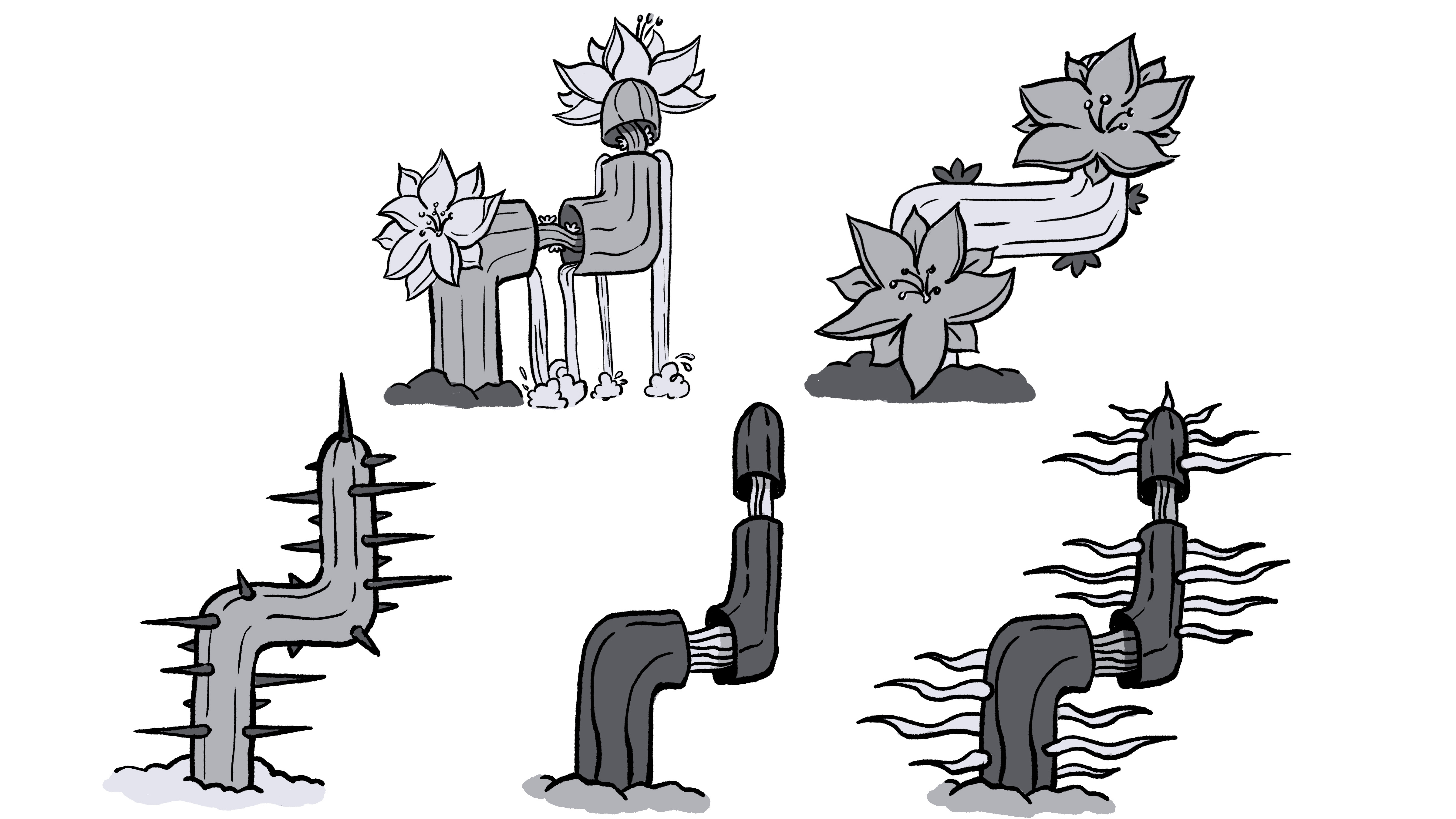 Cactus Design ExplorationDigital Art, 16x9 inches, 2023