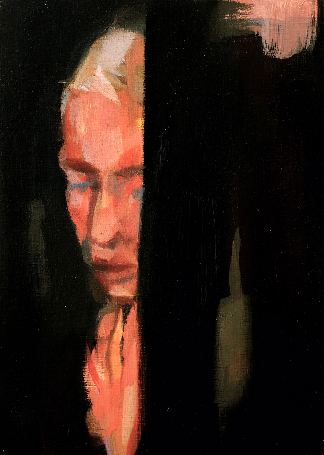 Black Velvet, Oil on Panel, 5 x 7 in