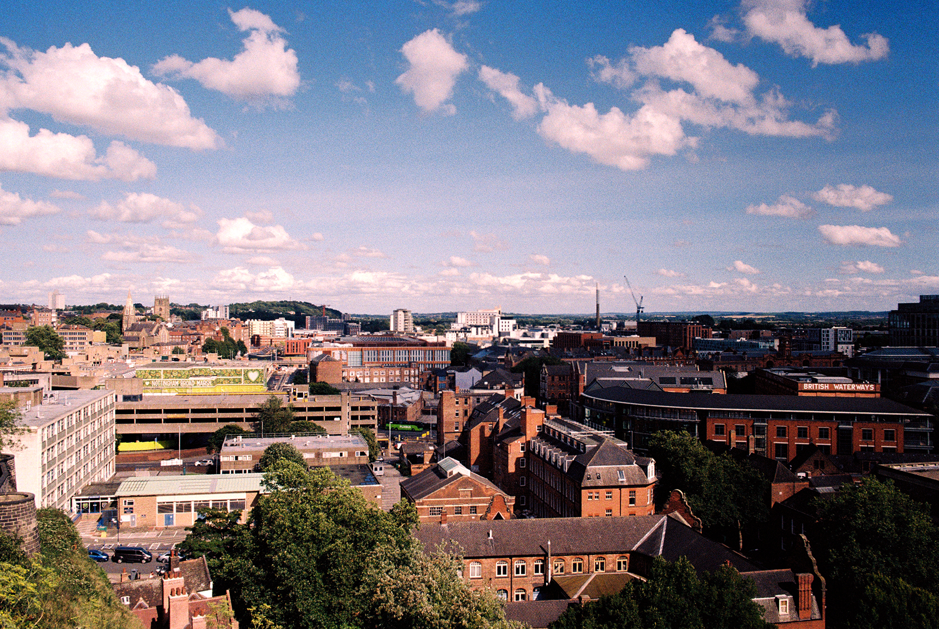 nottingham from the castle, 2023.