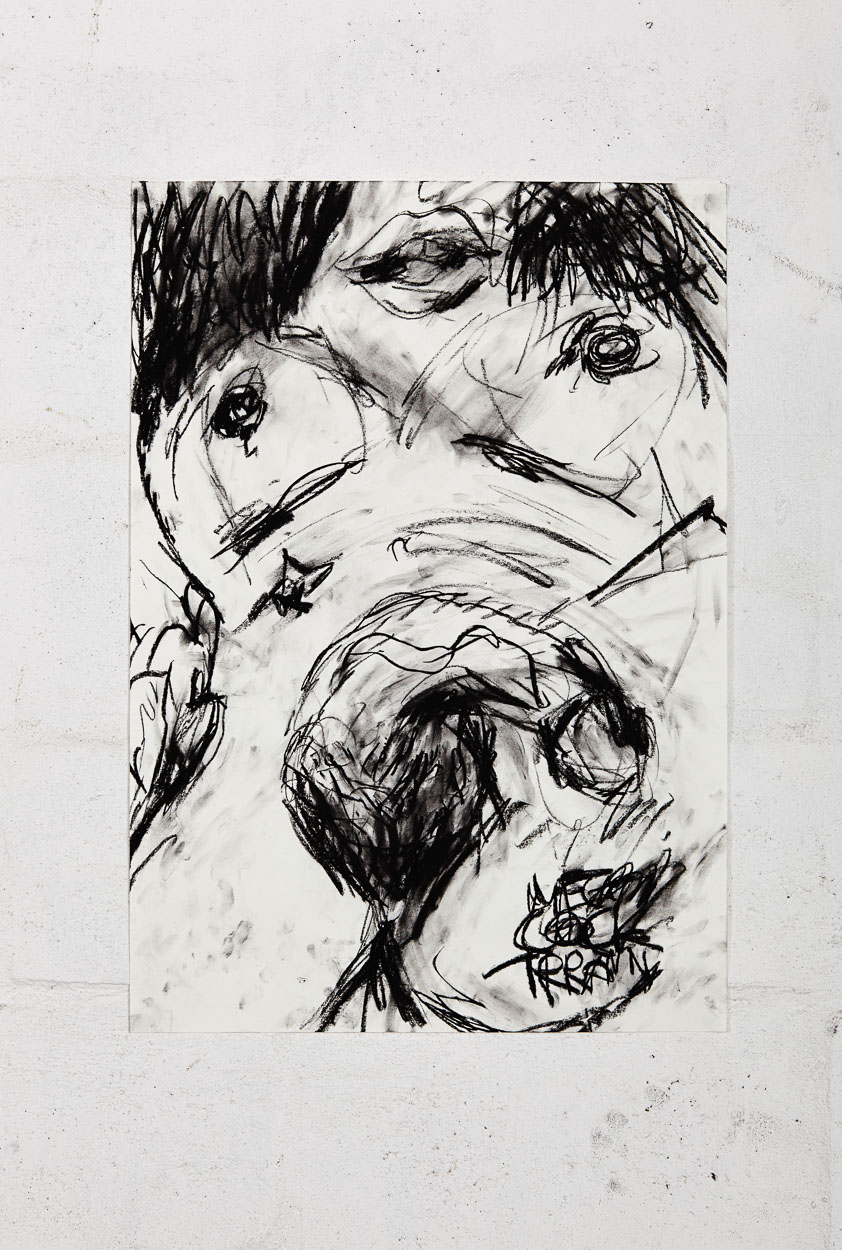 Lifeskills V, 2014. charcoal on paper. 65cm x 45cm