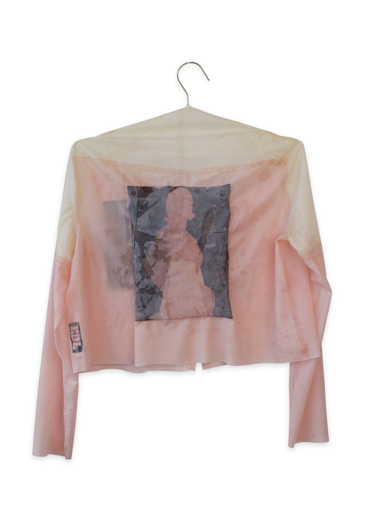 Maya Fuhr, Essense Of Fashion No. 3, COLLAB BETWEEN MAYA FUHR + EATING BLACK FEATHERS, 2023, Latex, Photo Decal Imprint, Varnish, 21 5/8 x 18 1/8 in / 55 x 46 cm. © Maya Fuhr.