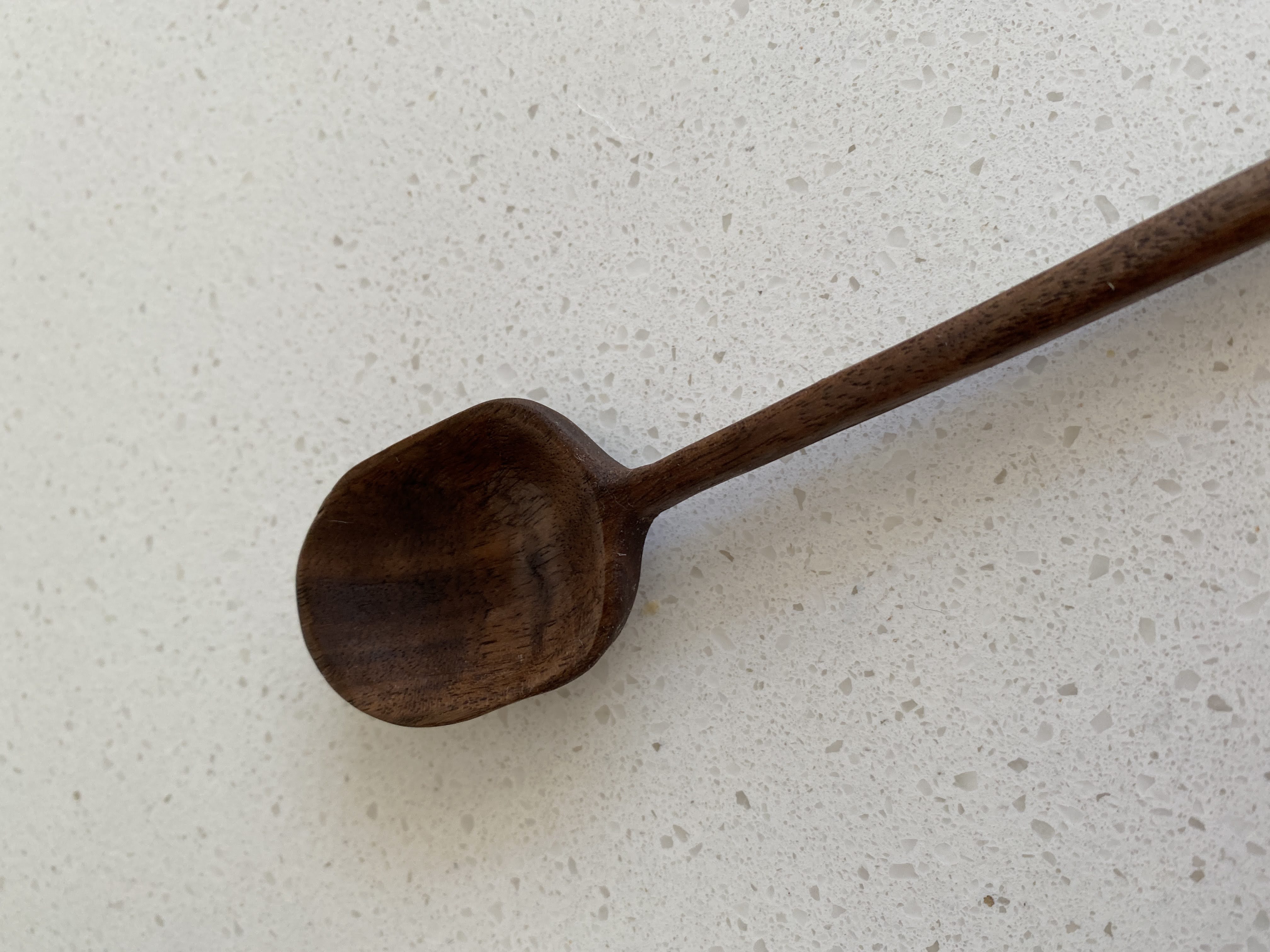 Hand-carved walnut spoon, 2022