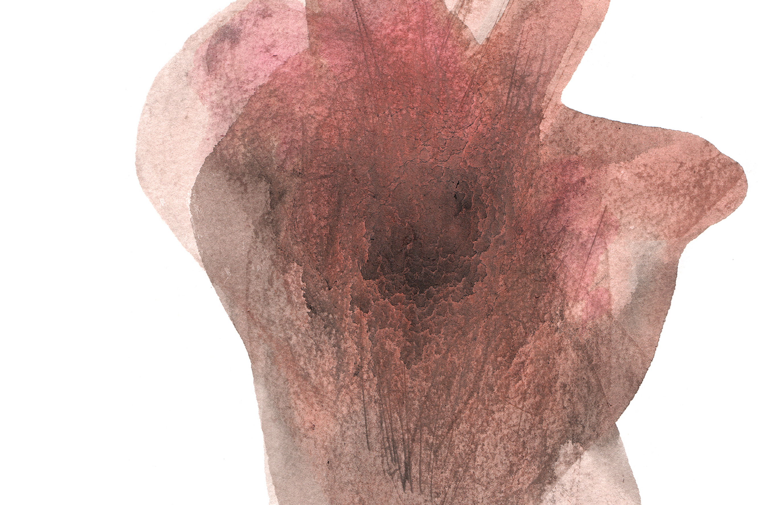 Heart; #30, Detail, 2020, Acrylic on Paper, 28x38 cm.