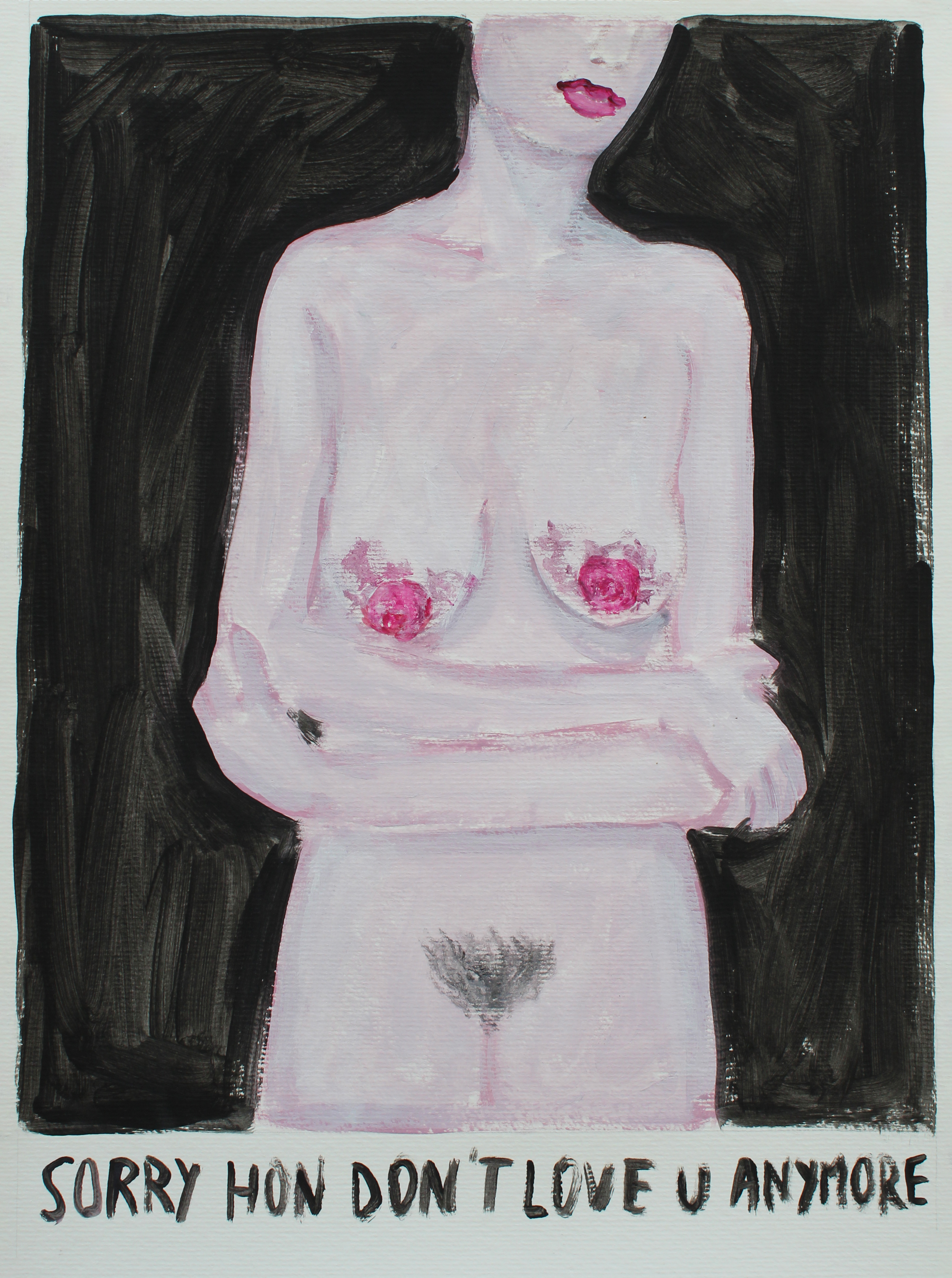 Unloved I, Acrylic on paper, A3, 2021