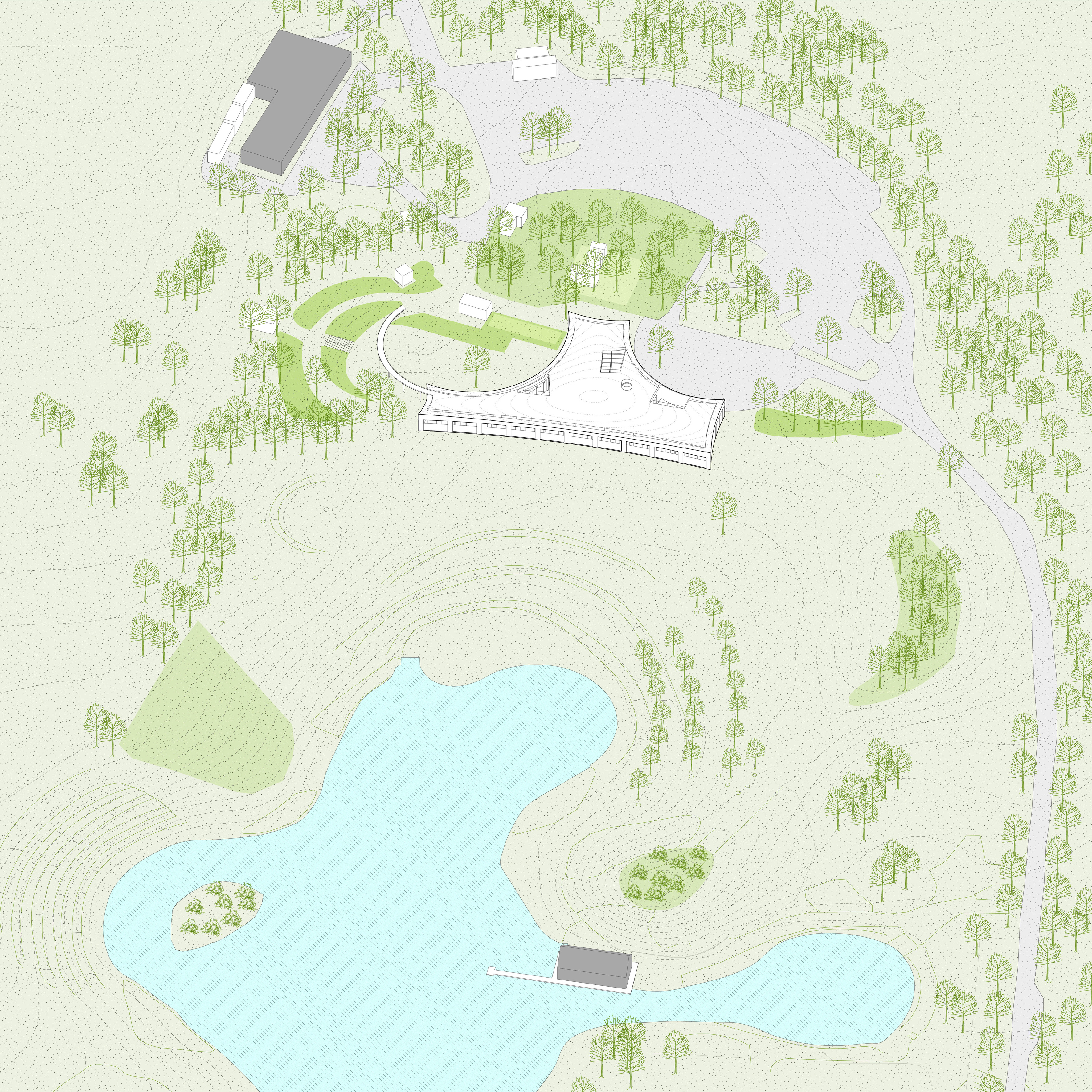 Lake House | Carving views toward nature out of simple volumes