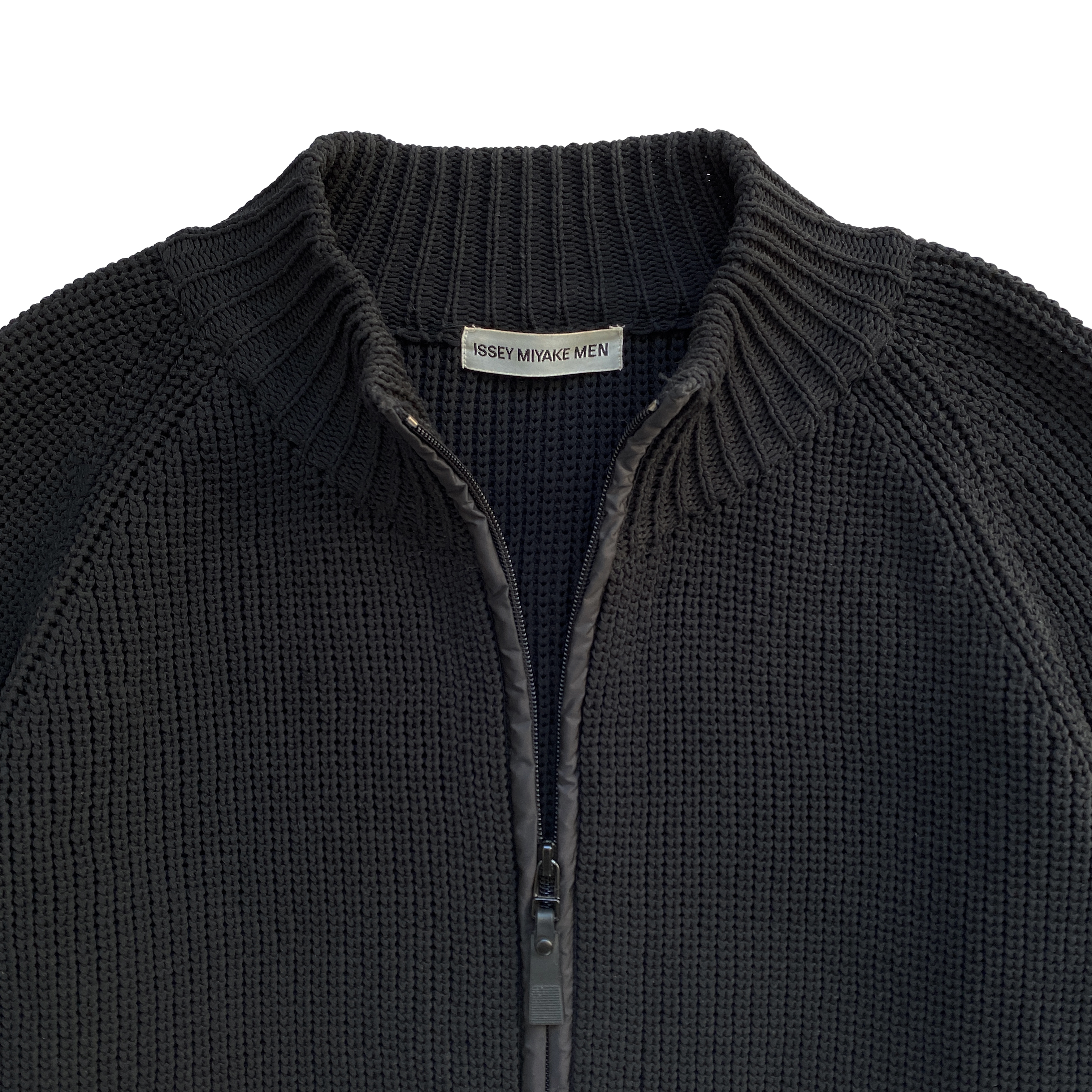 Issey Miyake, A/W 2000-01 Multi Zipped Nylon Cable Knit Sweater