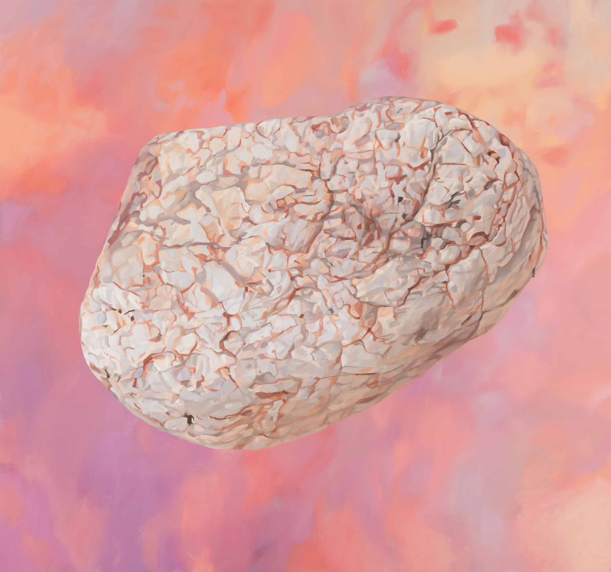 "Stone of Heart" / "S&uuml;damekivi"152 x 163 cm, oil on canvas, 2021