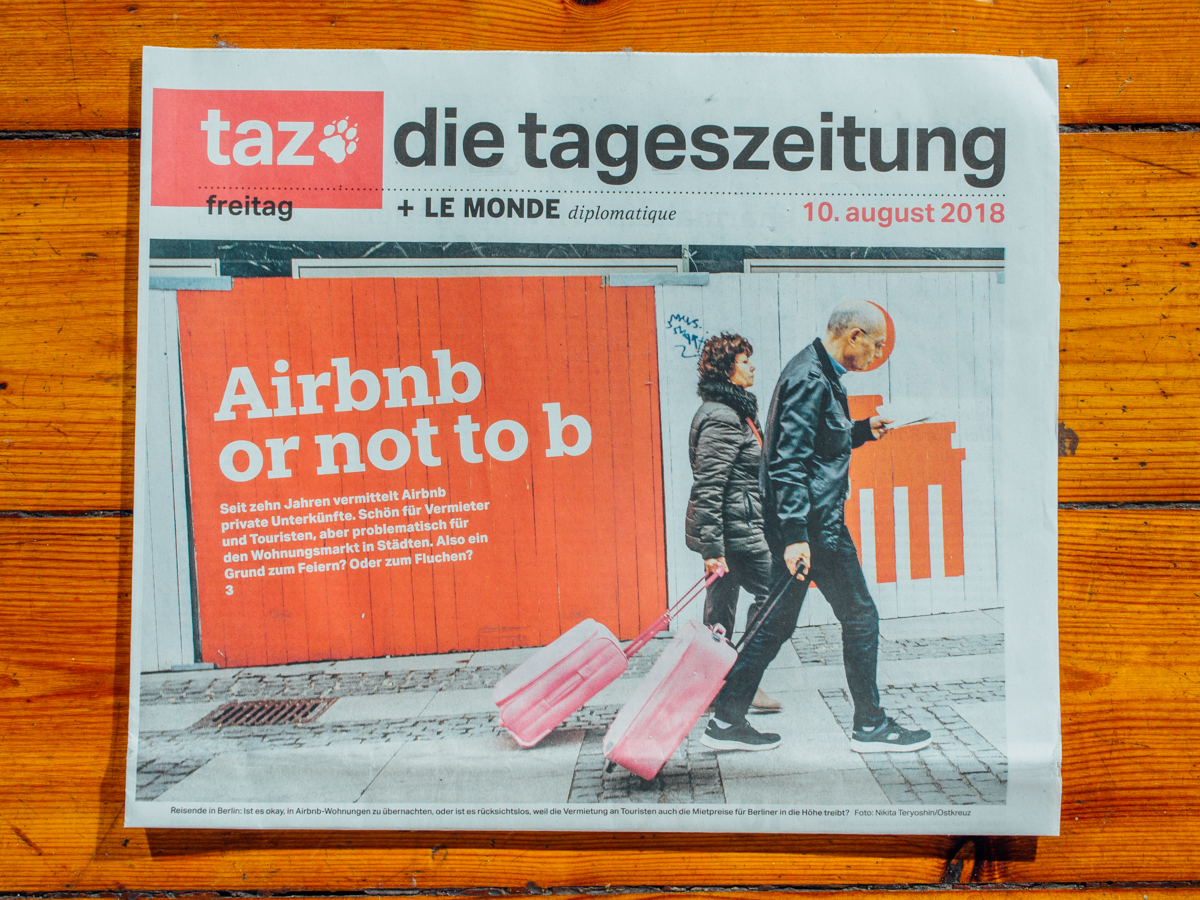taz. / Titelbild / August 2018