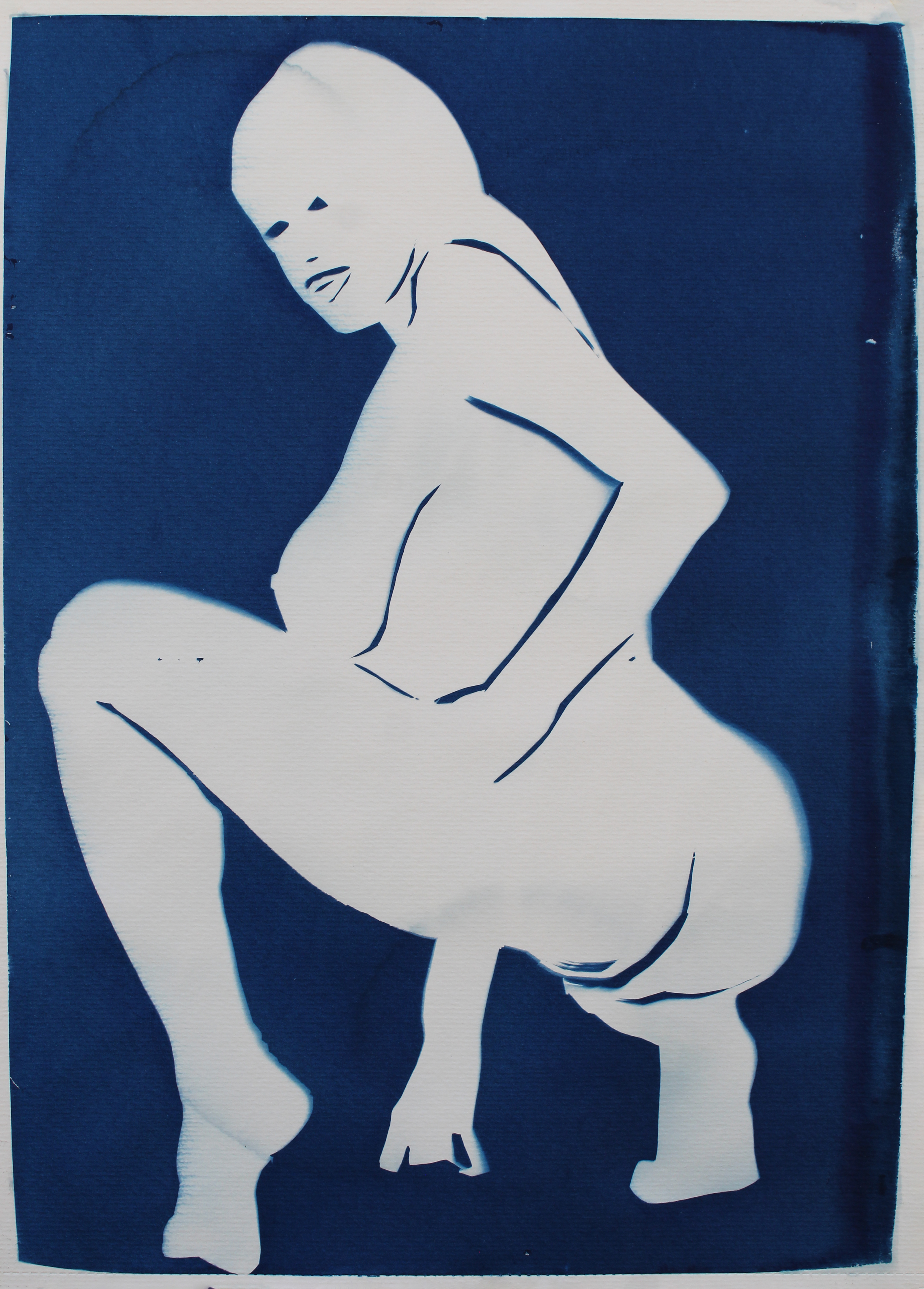 Cyanotype II, Cyanotype on paper, A3, 2021