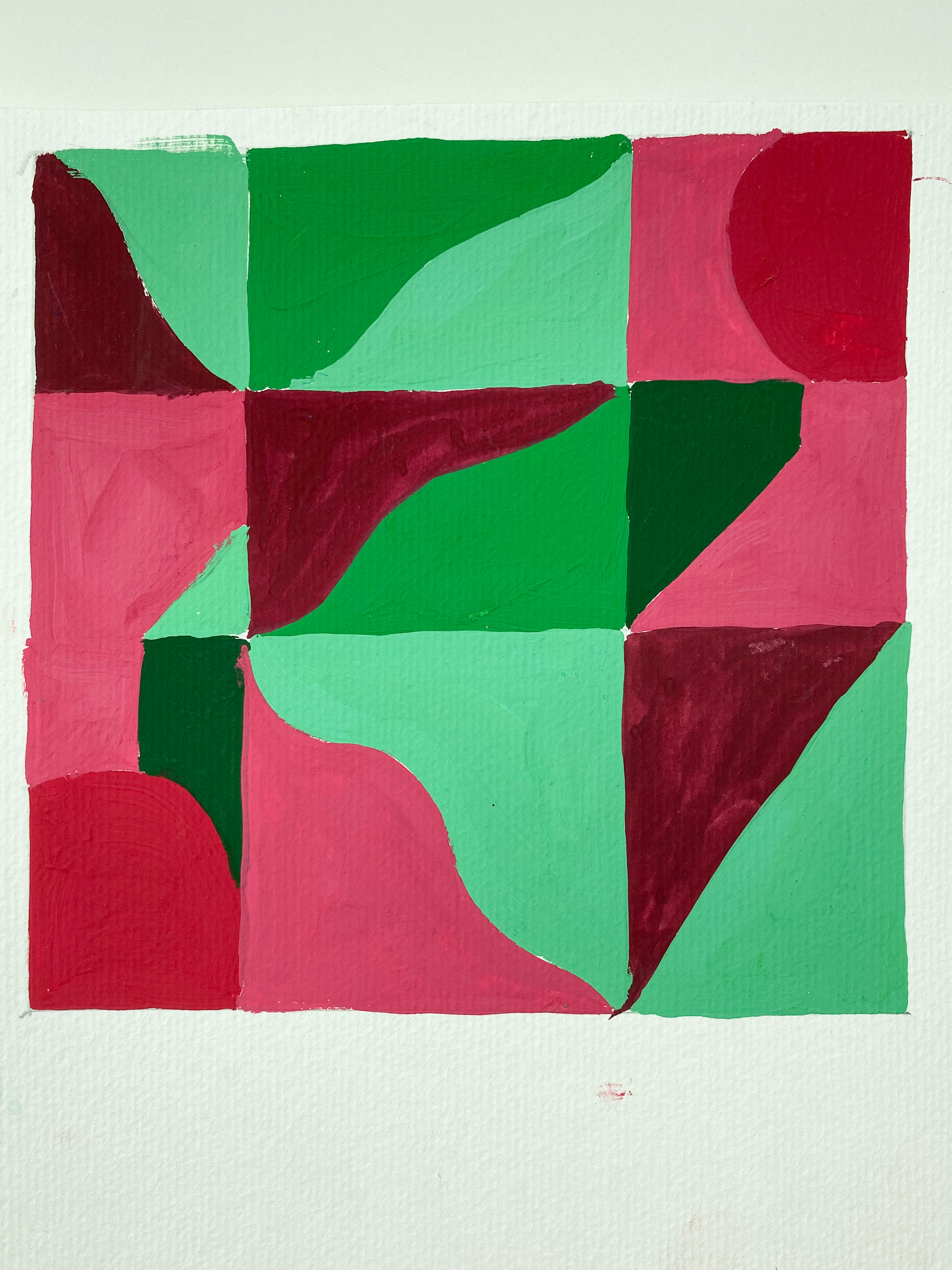 Harmonia Oposta | 15cm x 15cm | Renata Bittencourt | 2020 | guache