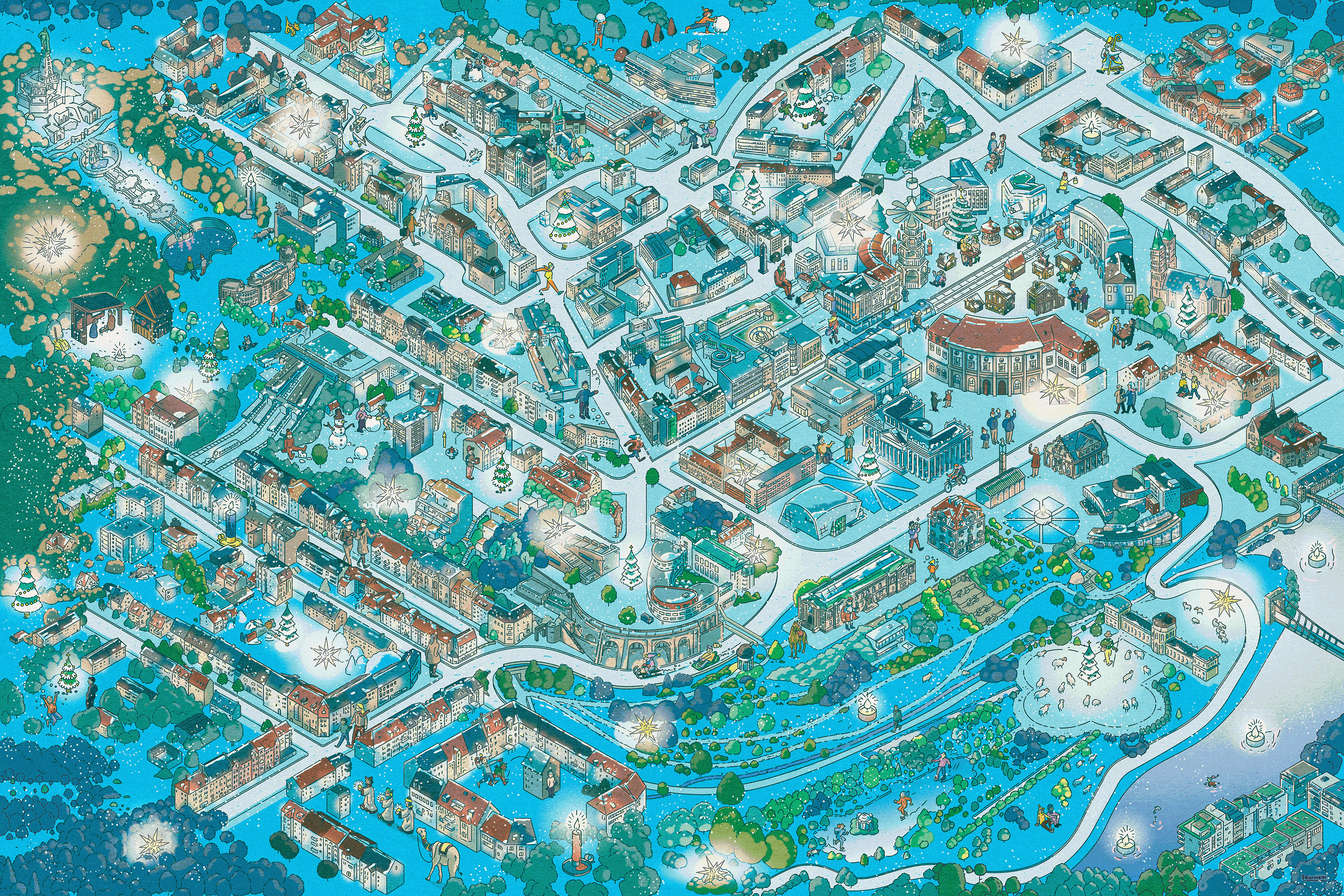 Kassel Marketing &ndash; Geschenkpapier: Weihnachtliches Kassel