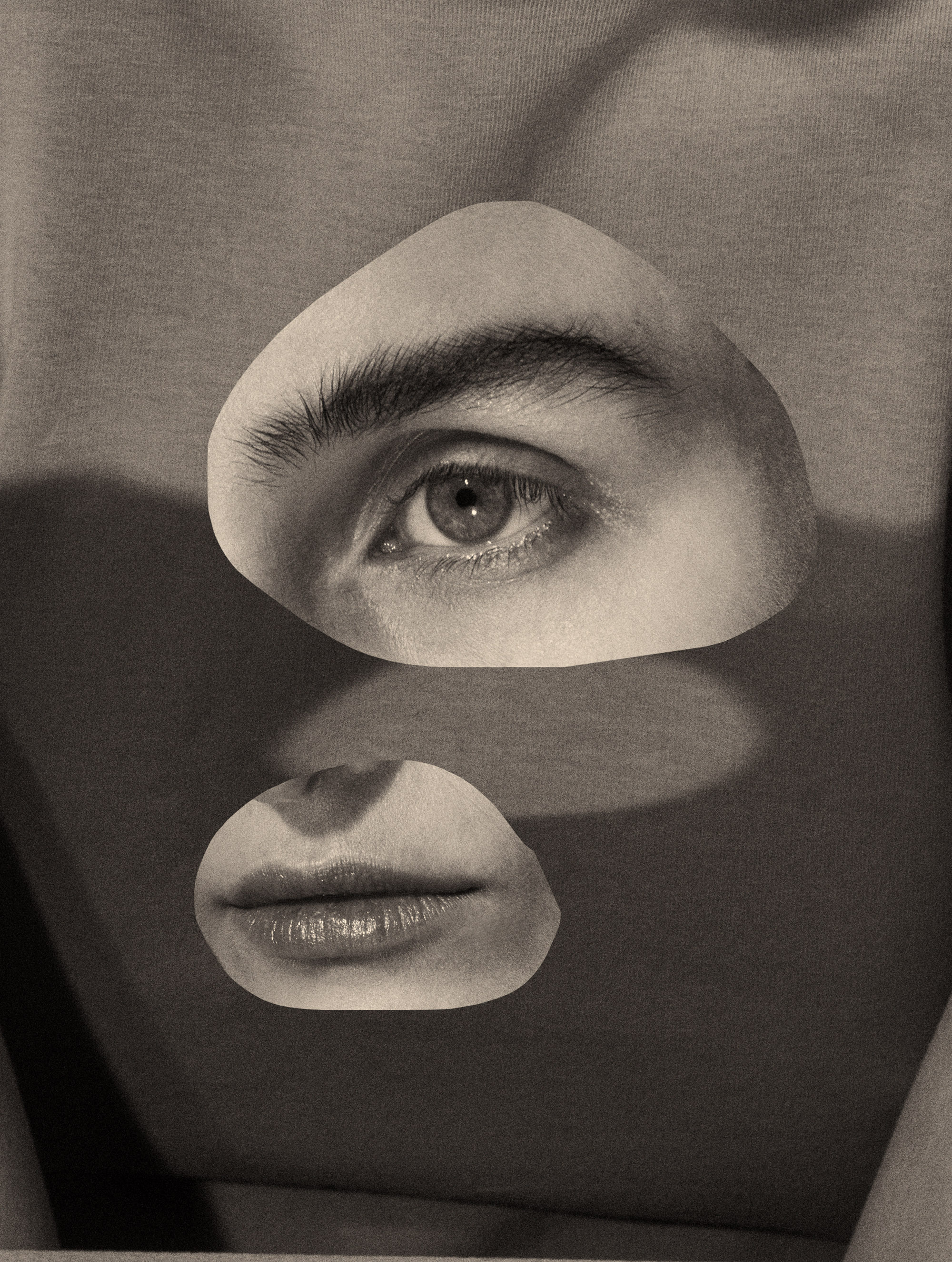 Accentuated facial featuers create a unique collage for Mateus by Still Life Photographer Martin Vallin