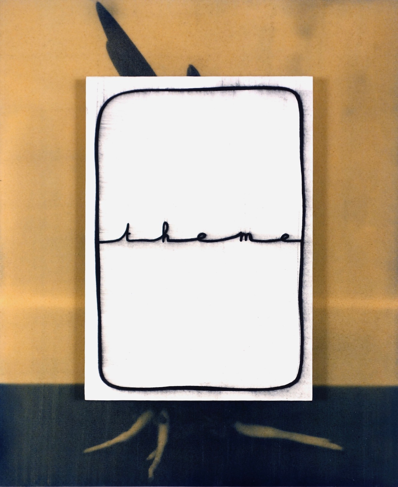 Untitled 2016, cyanotype, acrylic, siberian chalk and epoxy resin on paper/aluminium, 31 x 25.5 cm