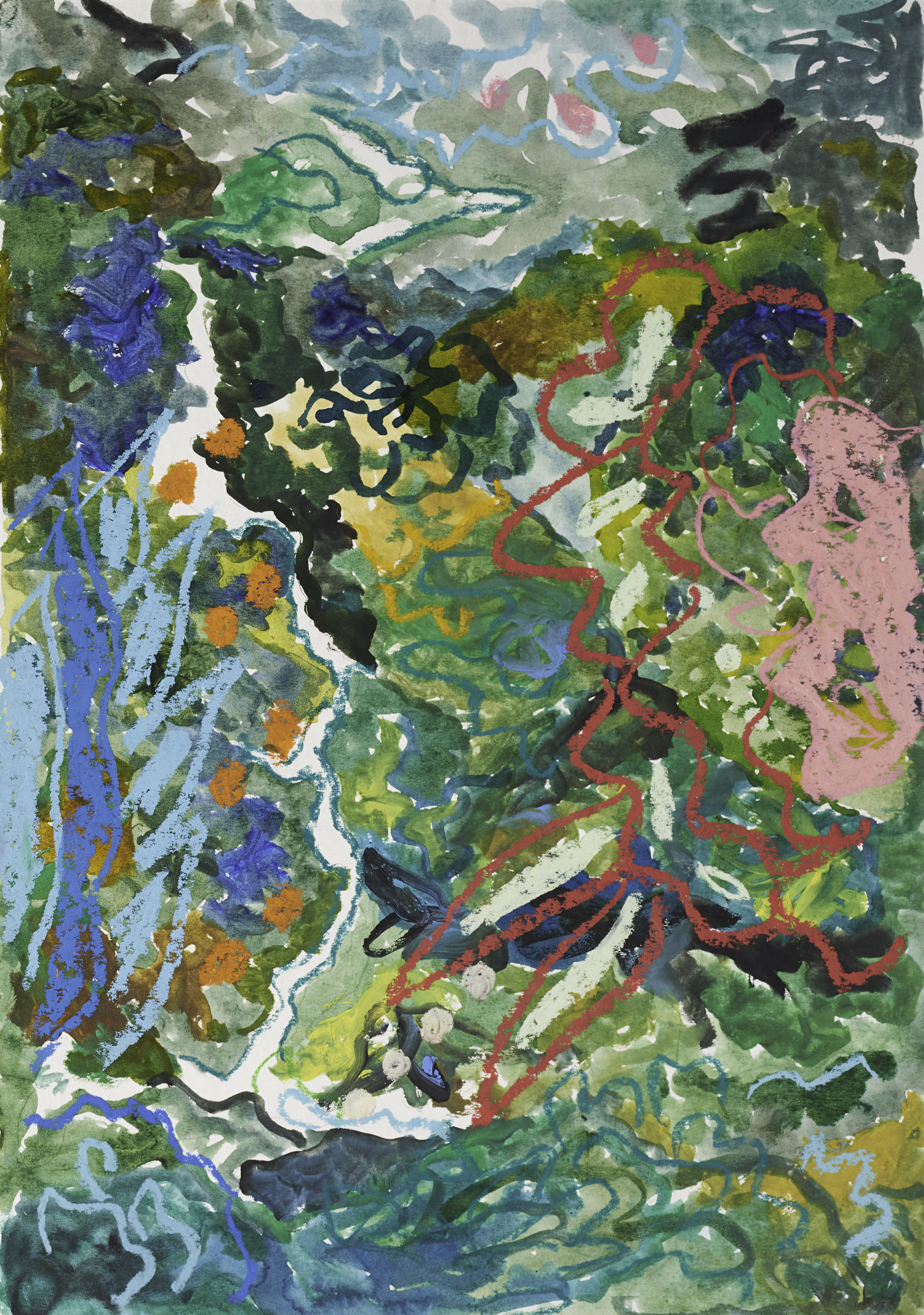 The Map of These Days III Bis - Watercolor and Pastel on Paper 25 x 35,5 cm