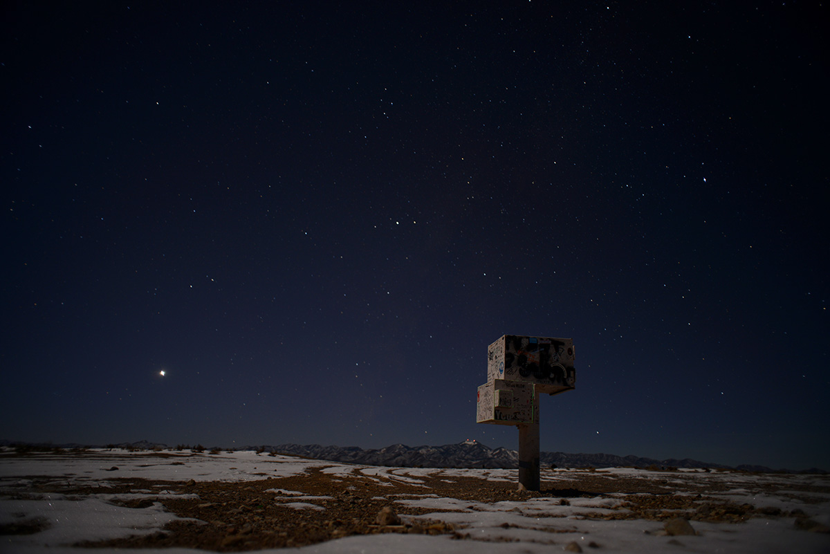 Black Mailbox, Area 51, Extraterrestrial Highway, Nevada, USA, 2013.