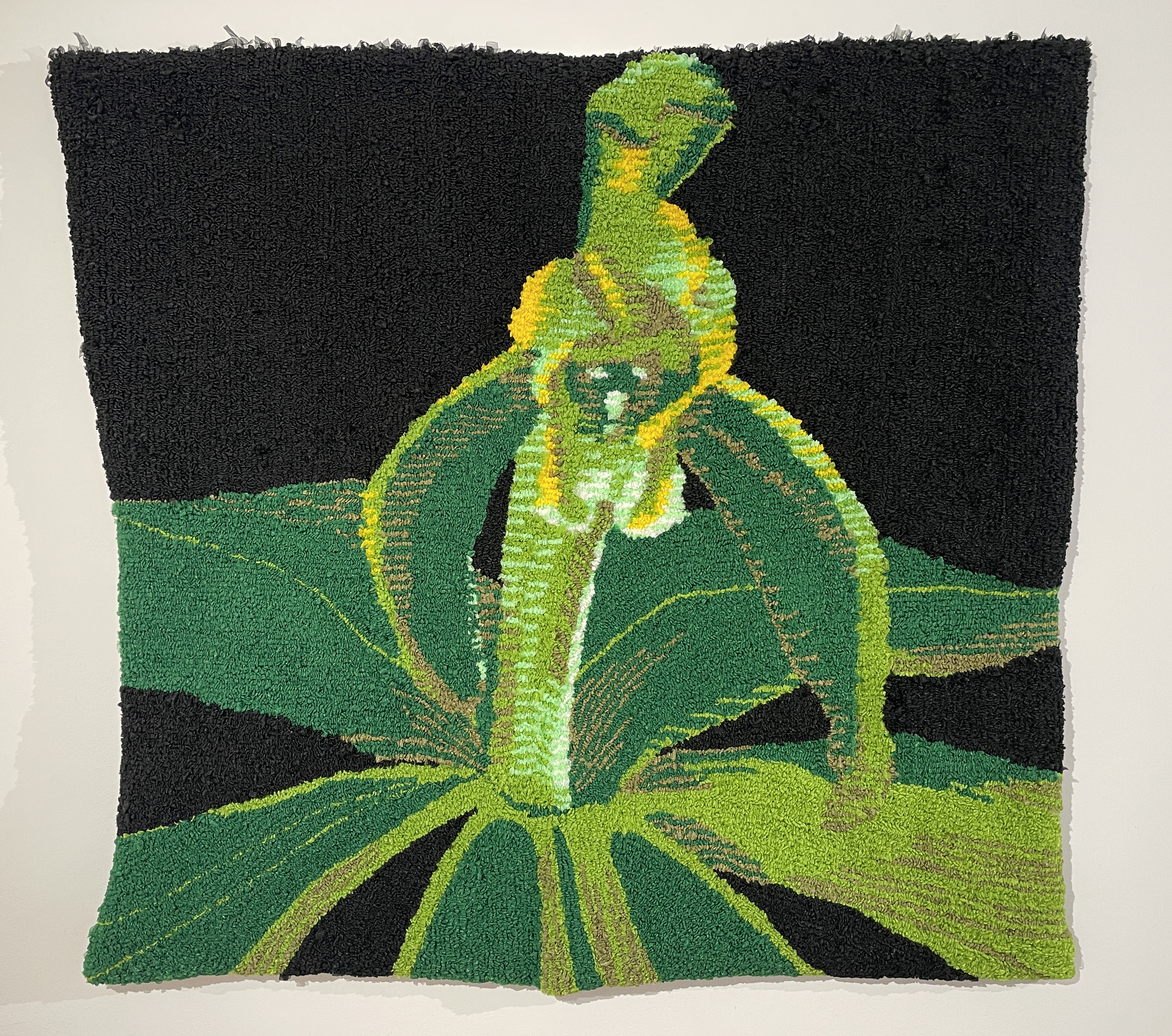 Small Whorled Pogonia, 2022 Tufted organza ribbon 114.3 x 127 cm / 45 x 50 in
