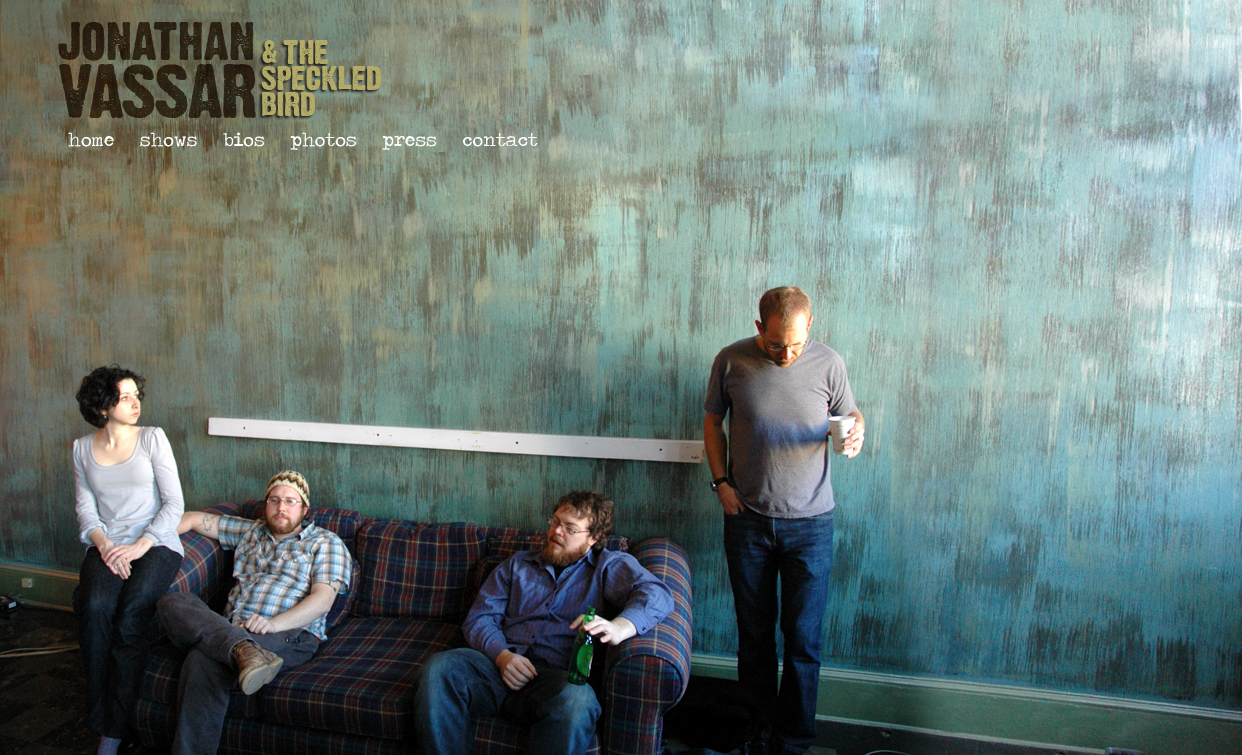 band website homepage