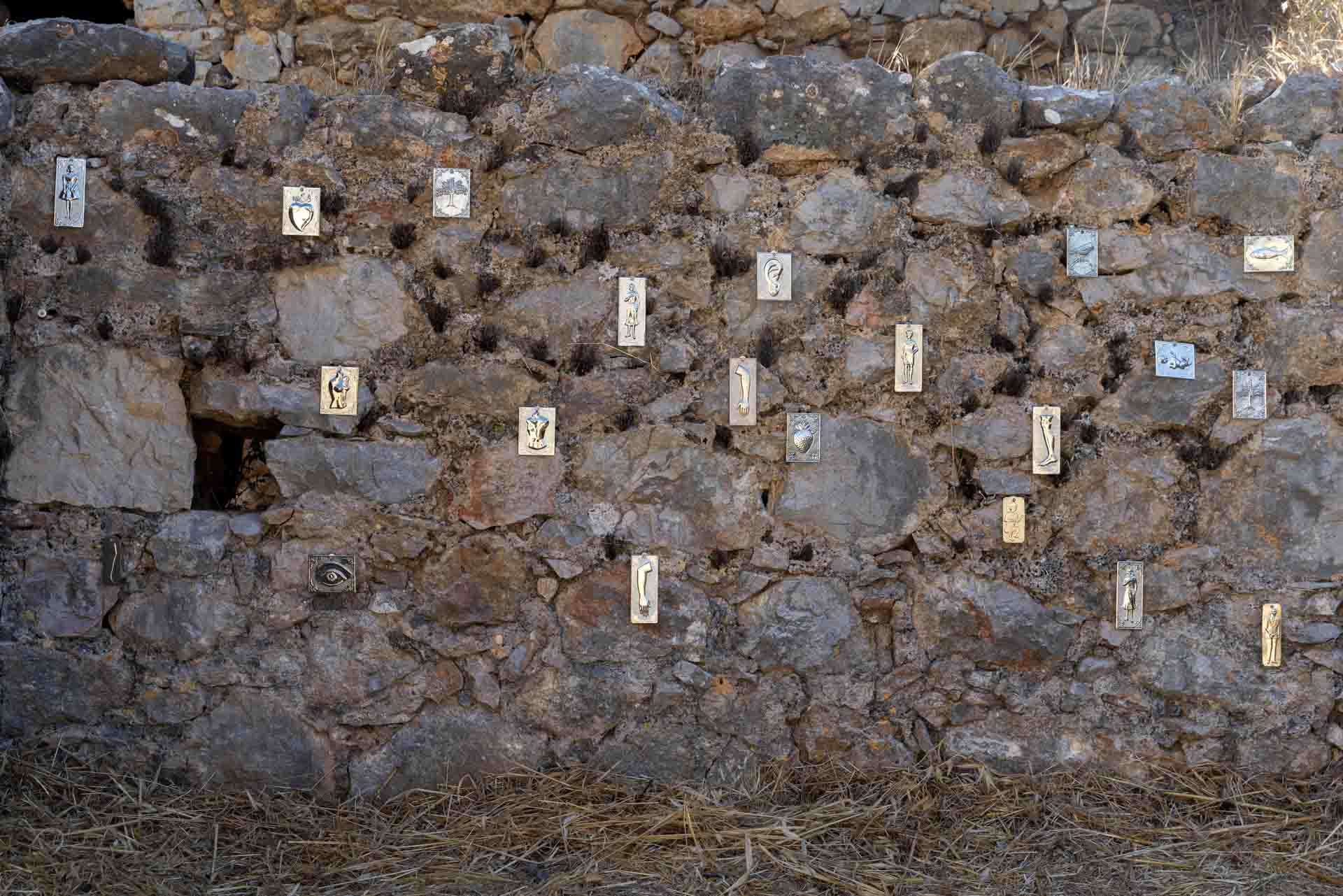 Hale Tenger, I’d rather open my heart than become comfortably numb, 2024, New commission for My Dreams Were Dashed Against Your Walls, DEO projects, Chios Island, Greece. Courtesy of the artist, DEO Projects, and GaleriNev. Photo: Nikos Alexopoulos