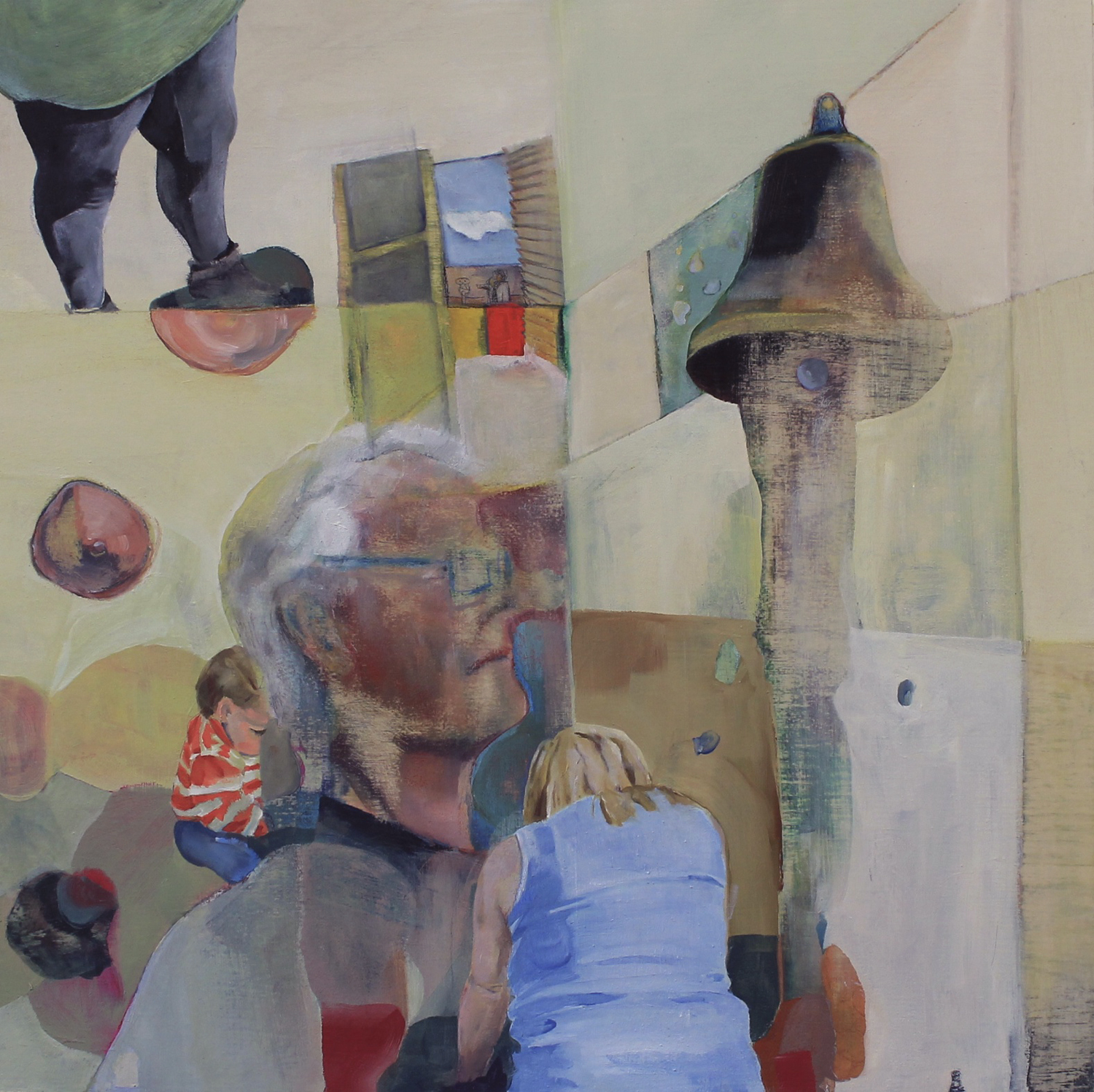 The bell for the boat, 2015, oil on wood panel, 40 x 40cm