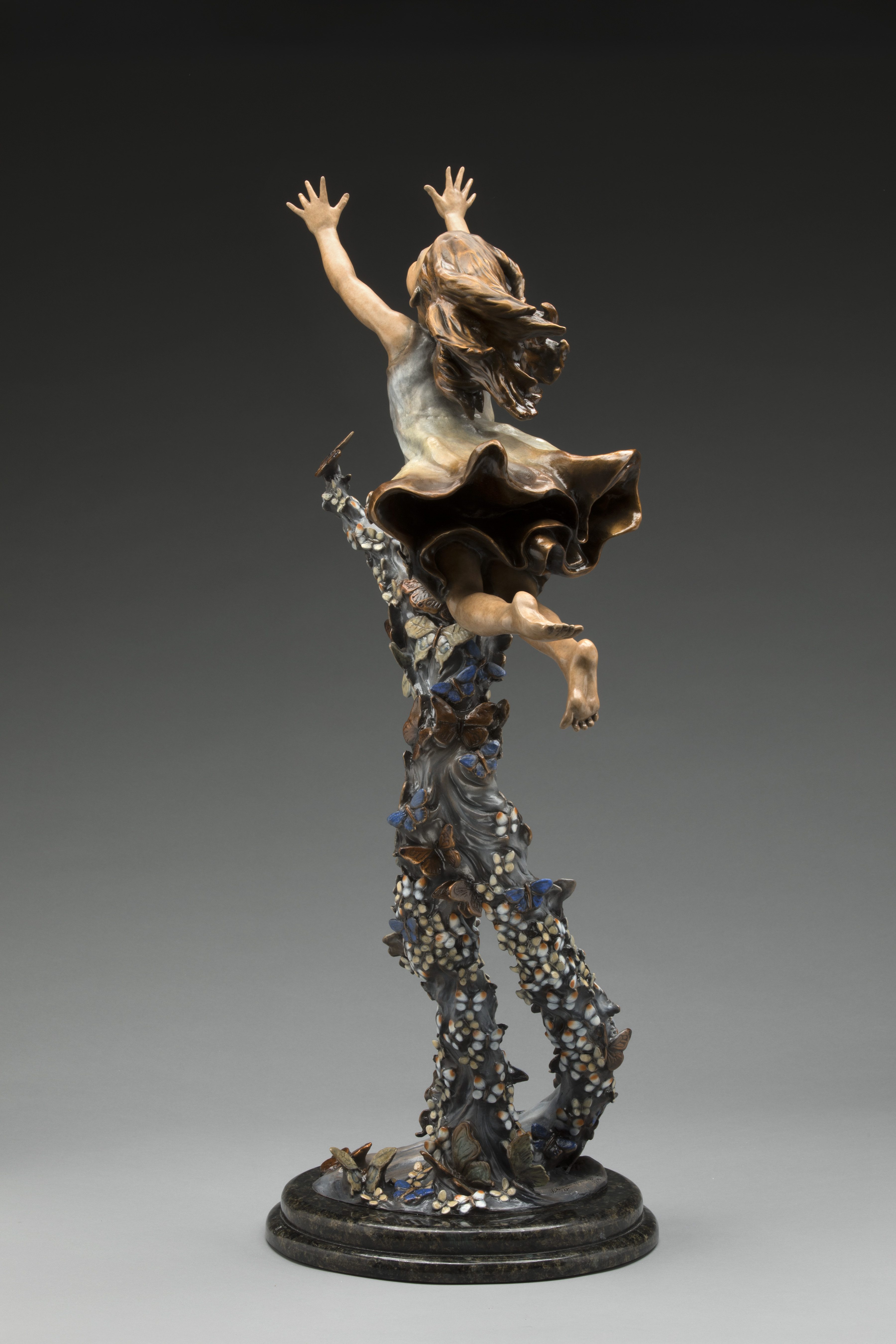 Lift Her with Butterflies Full Rear View by Angela Mia